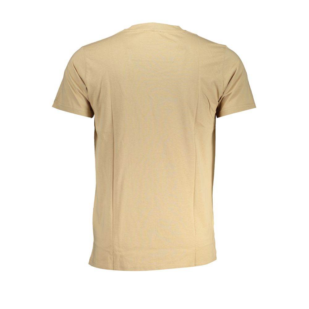 Cavalli Class Beige Cotton T-Shirt - Hilstor