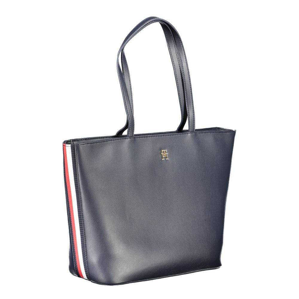 Tommy Hilfiger Blue Polyester Handbag - Hilstor