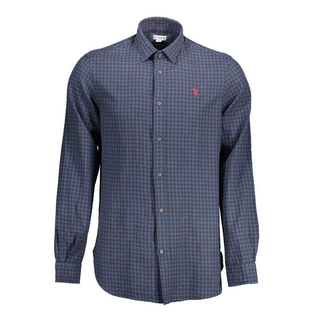 U.S. POLO ASSN. Blue Cotton Men Shirt - Hilstor