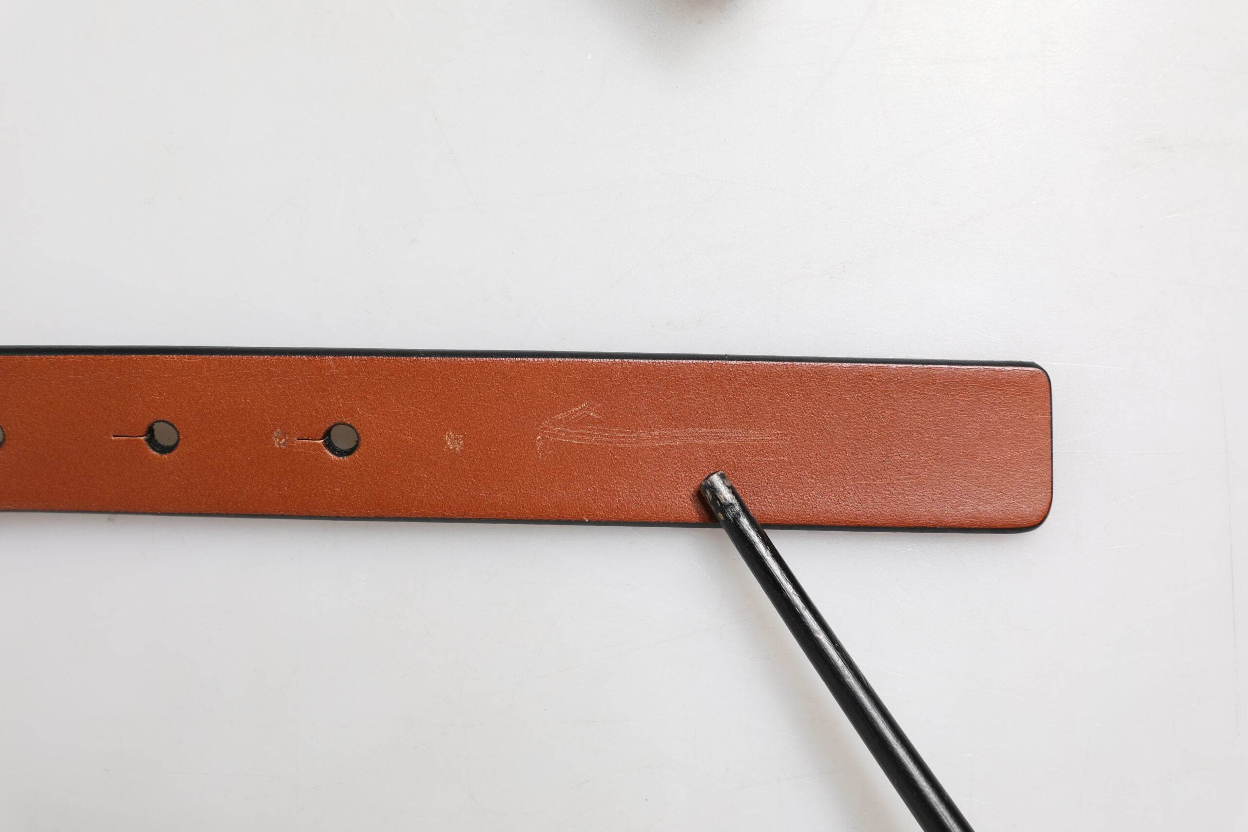 Dolce & Gabbana Brown Leather Gold Rectangle Buckle Belt - Hilstor