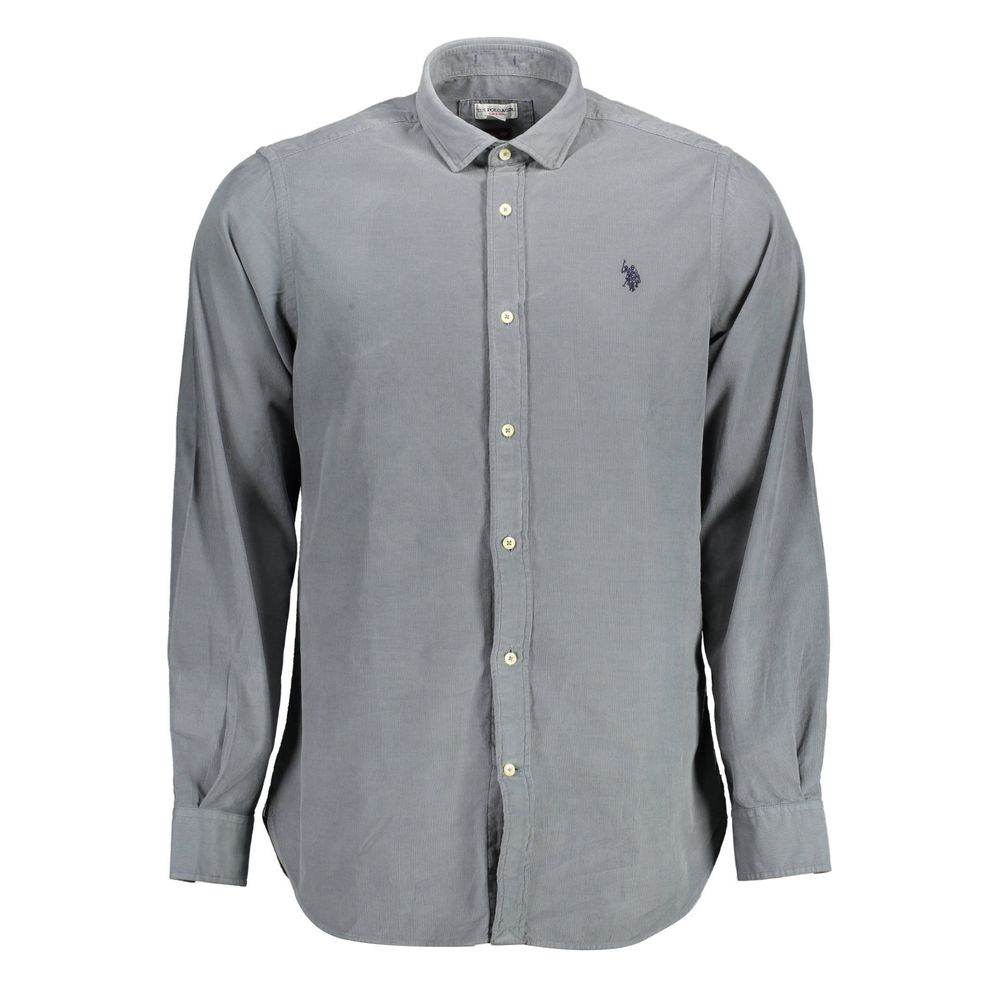 U.S. POLO ASSN. Blue Cotton Men Shirt - Hilstor