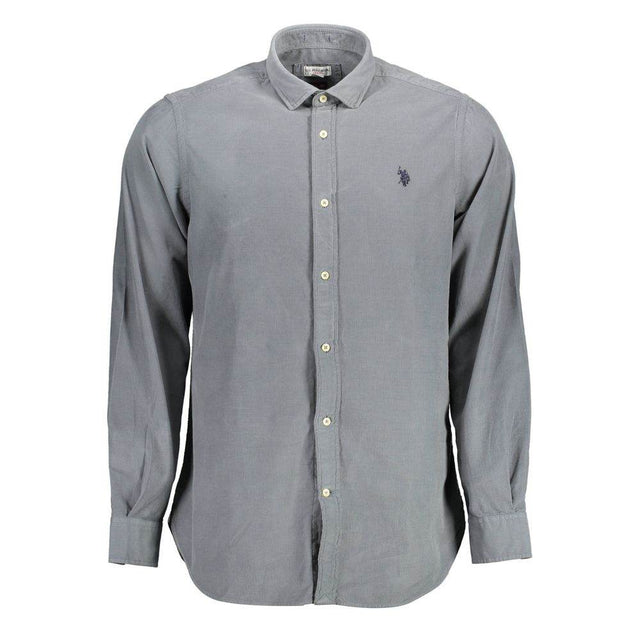 U.S. POLO ASSN. Blue Cotton Men Shirt - Hilstor