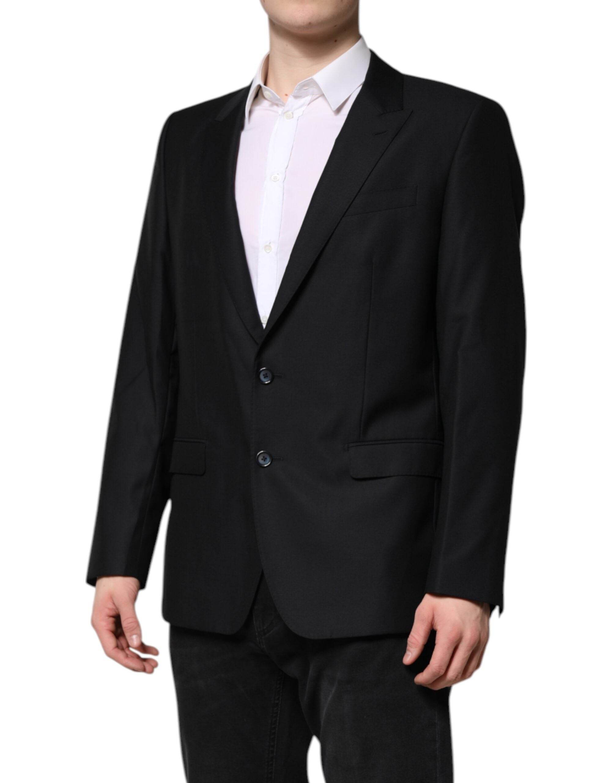 Dolce & Gabbana Dark Blue MARTINI Wool Blazer Coat Jacket - Hilstor