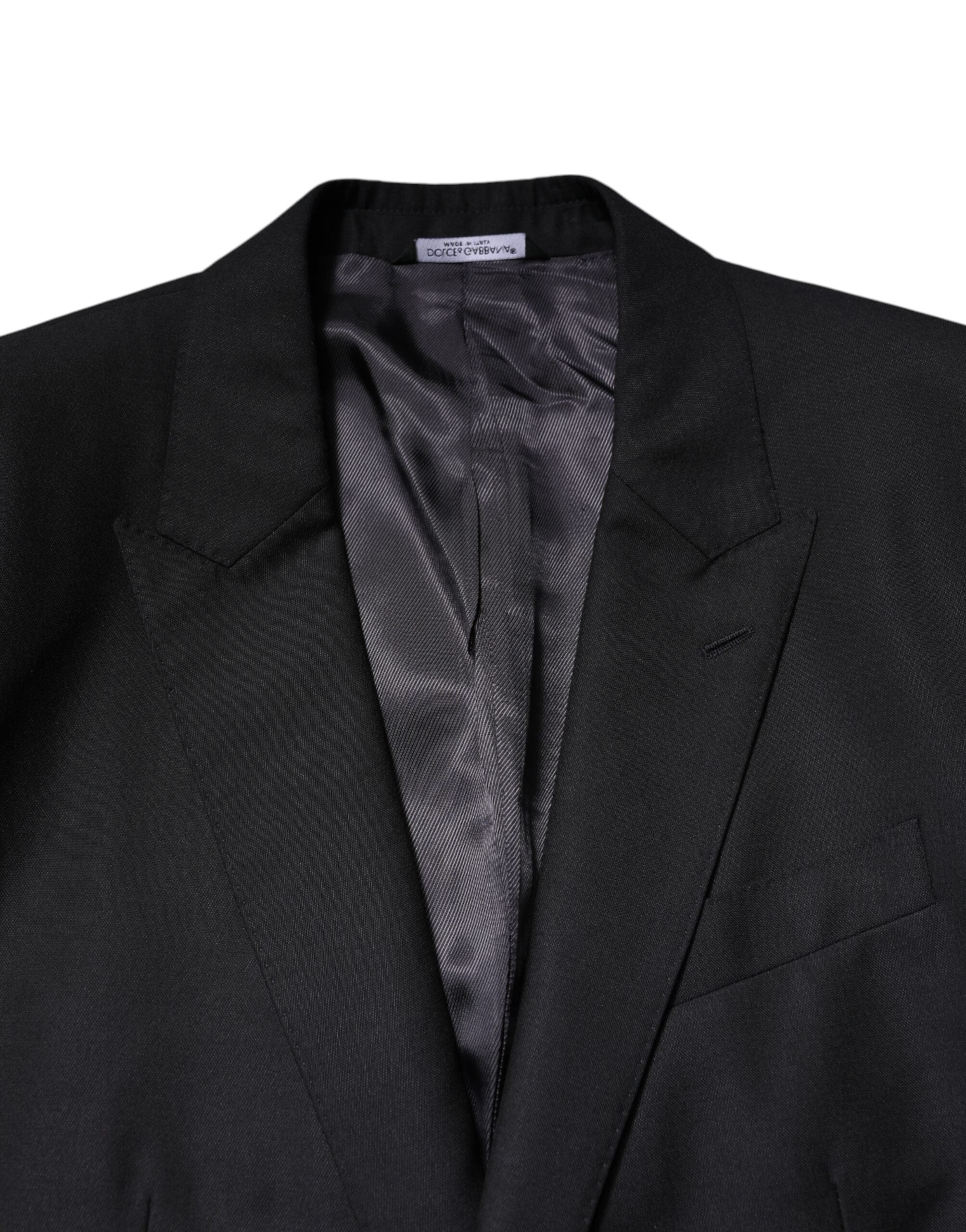 Dolce &amp; Gabbana Mørkeblå MARTINI Uldblazer Frakkejakke