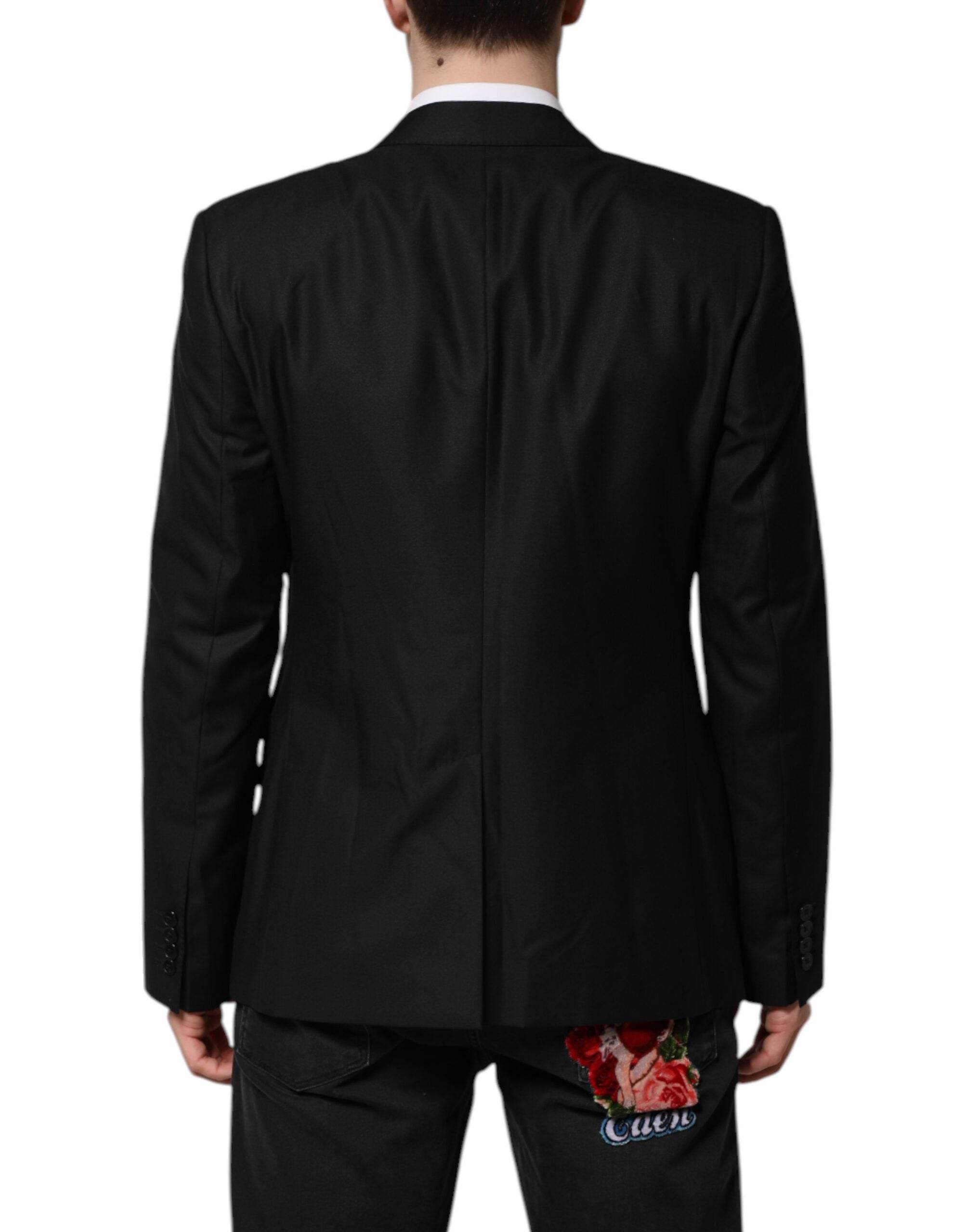Dolce & Gabbana Black Single Breasted Suit 2 Piece Jacket - Hilstor