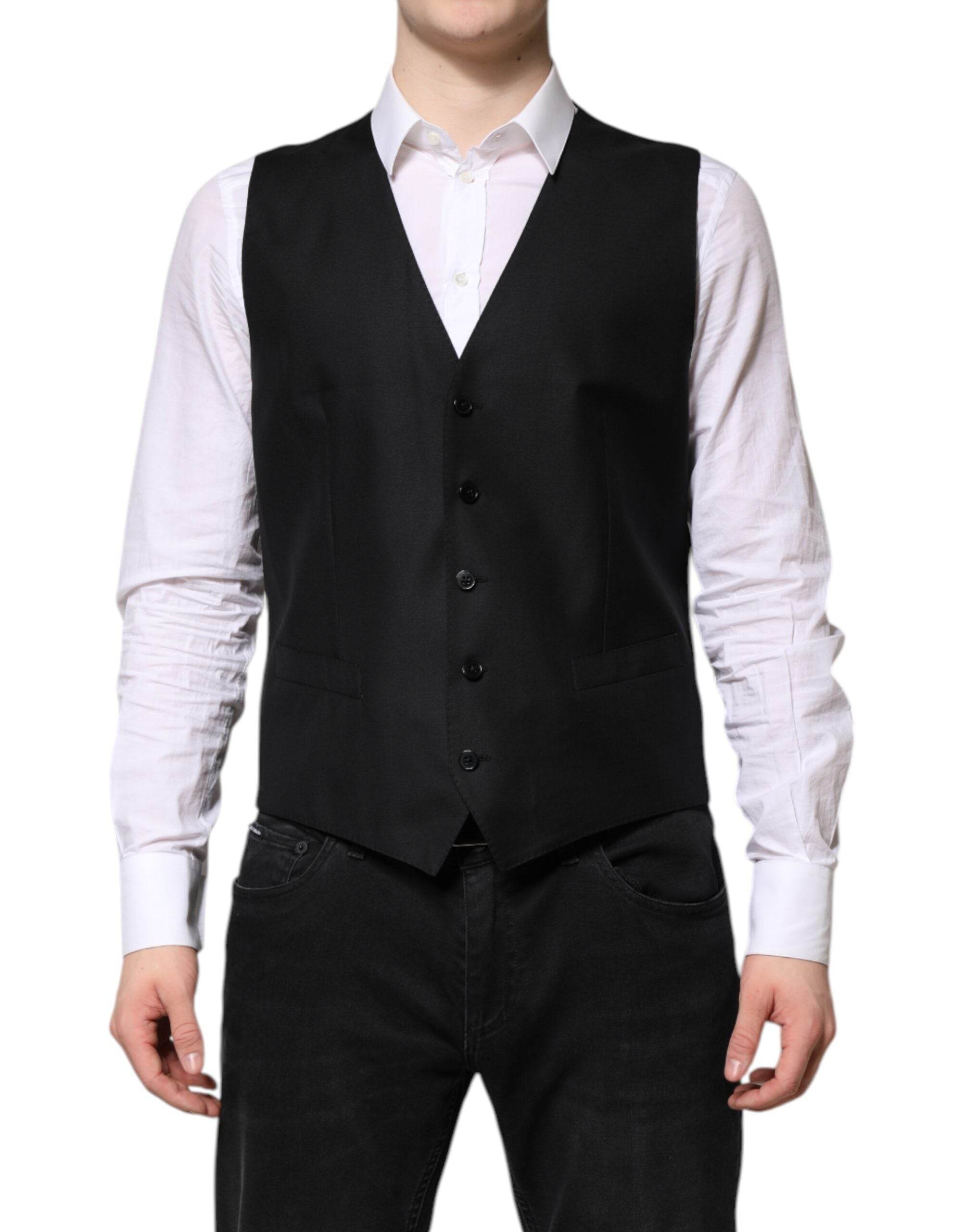 Dolce & Gabbana Black Single Breasted Suit 2 Piece Jacket - Hilstor