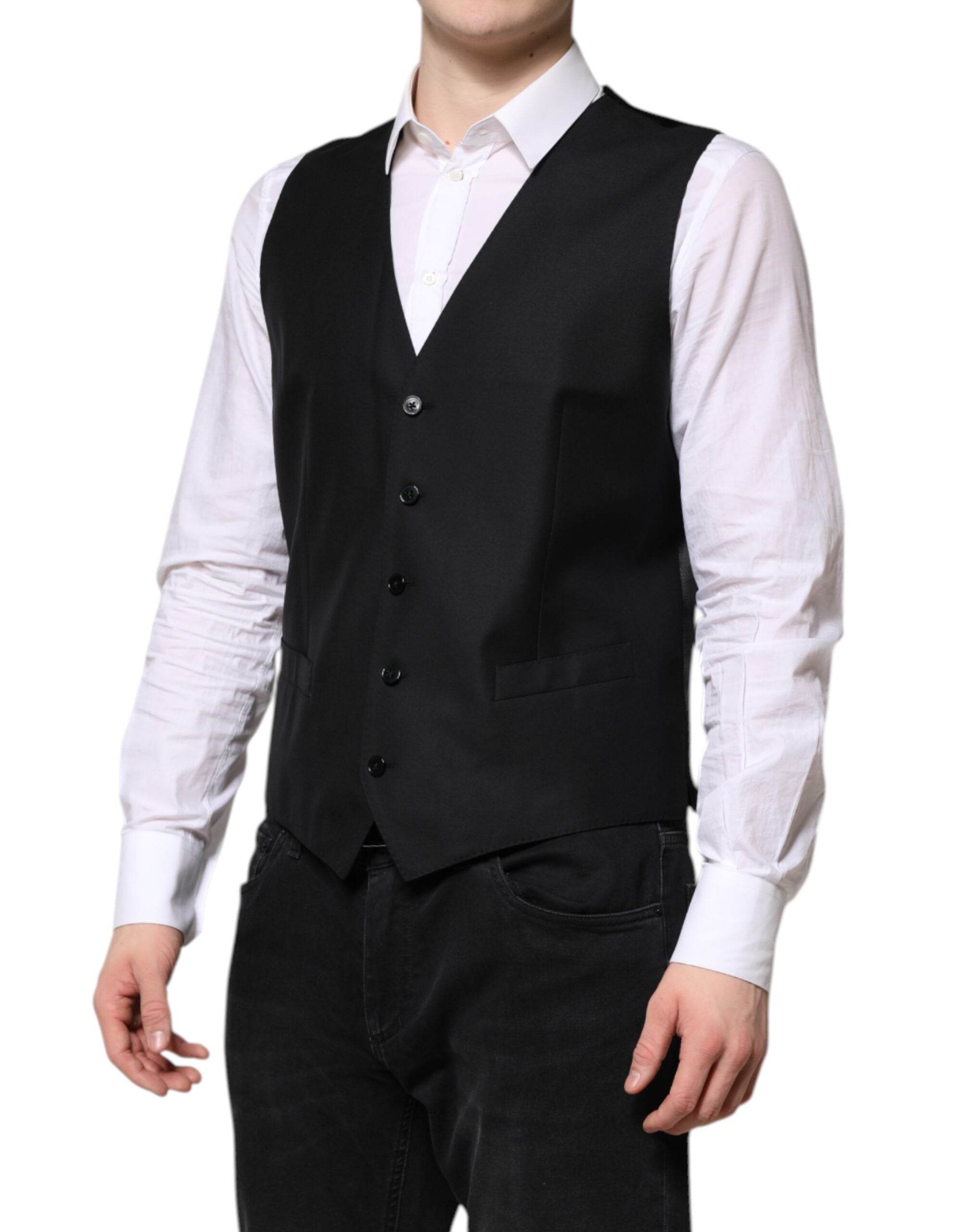 Dolce & Gabbana Black Single Breasted Suit 2 Piece Jacket - Hilstor