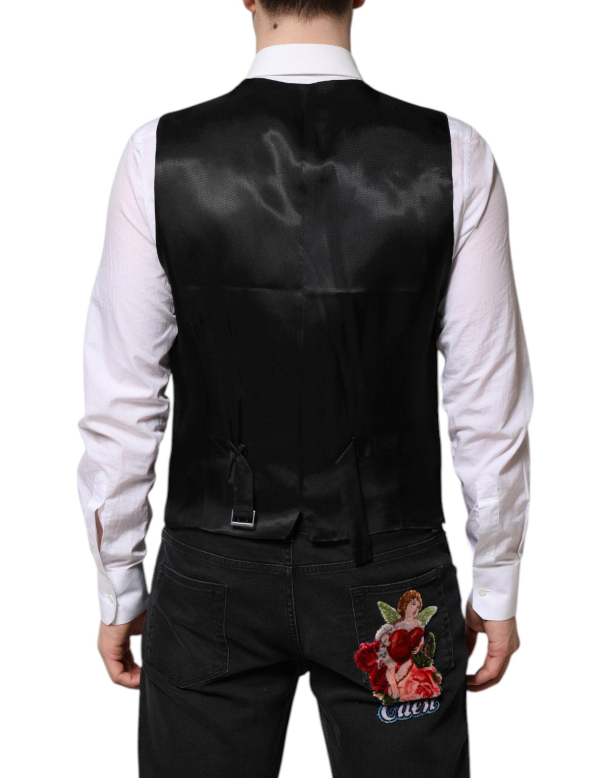 Dolce & Gabbana Black Single Breasted Suit 2 Piece Jacket - Hilstor