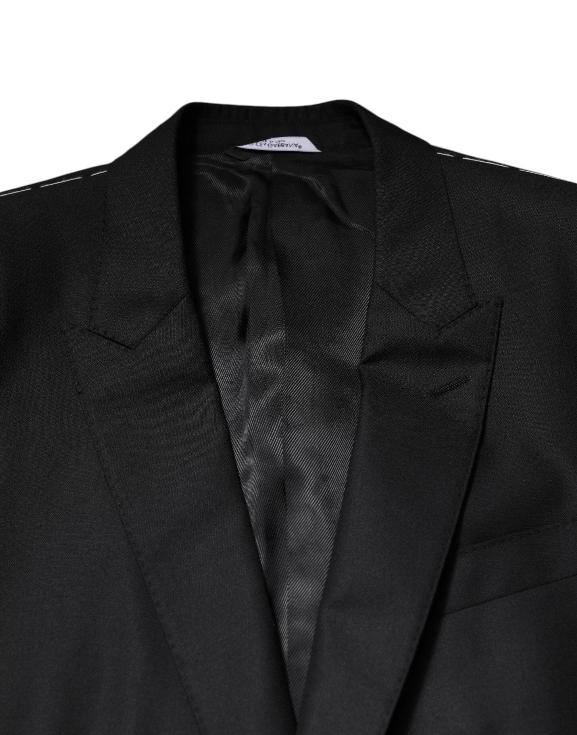 Dolce & Gabbana Black Single Breasted Suit 2 Piece Jacket - Hilstor