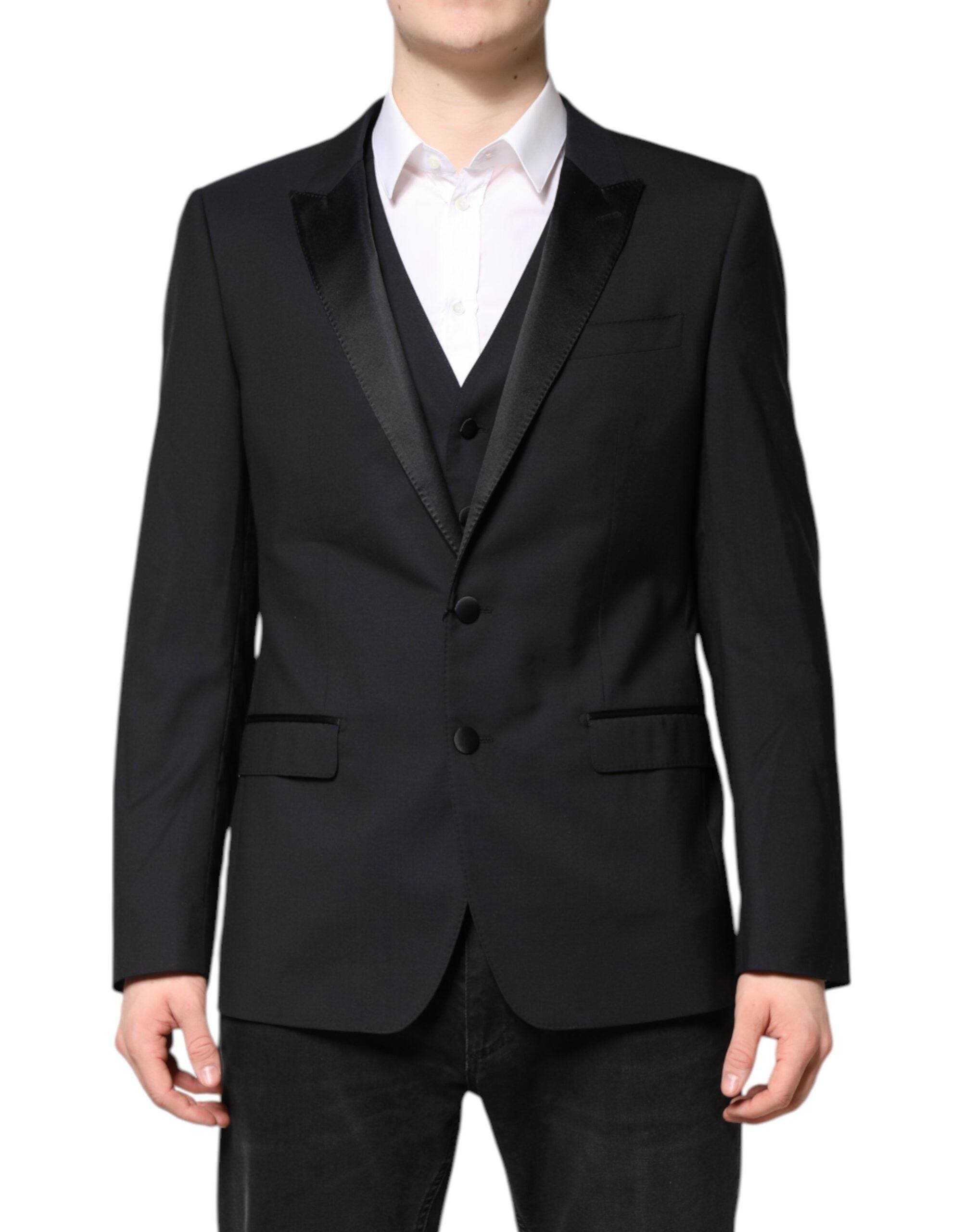 Dolce & Gabbana Dark Blue MARTINI Wool Suit 2 Piece Jacket - Hilstor