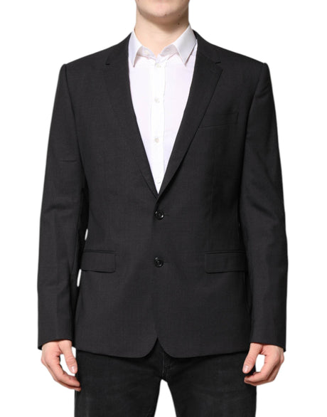 Dolce & Gabbana Dark Gray MARTINI Single Breasted Jacket - Hilstor