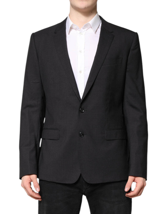 Dolce & Gabbana Dark Gray MARTINI Single Breasted Jacket - Hilstor