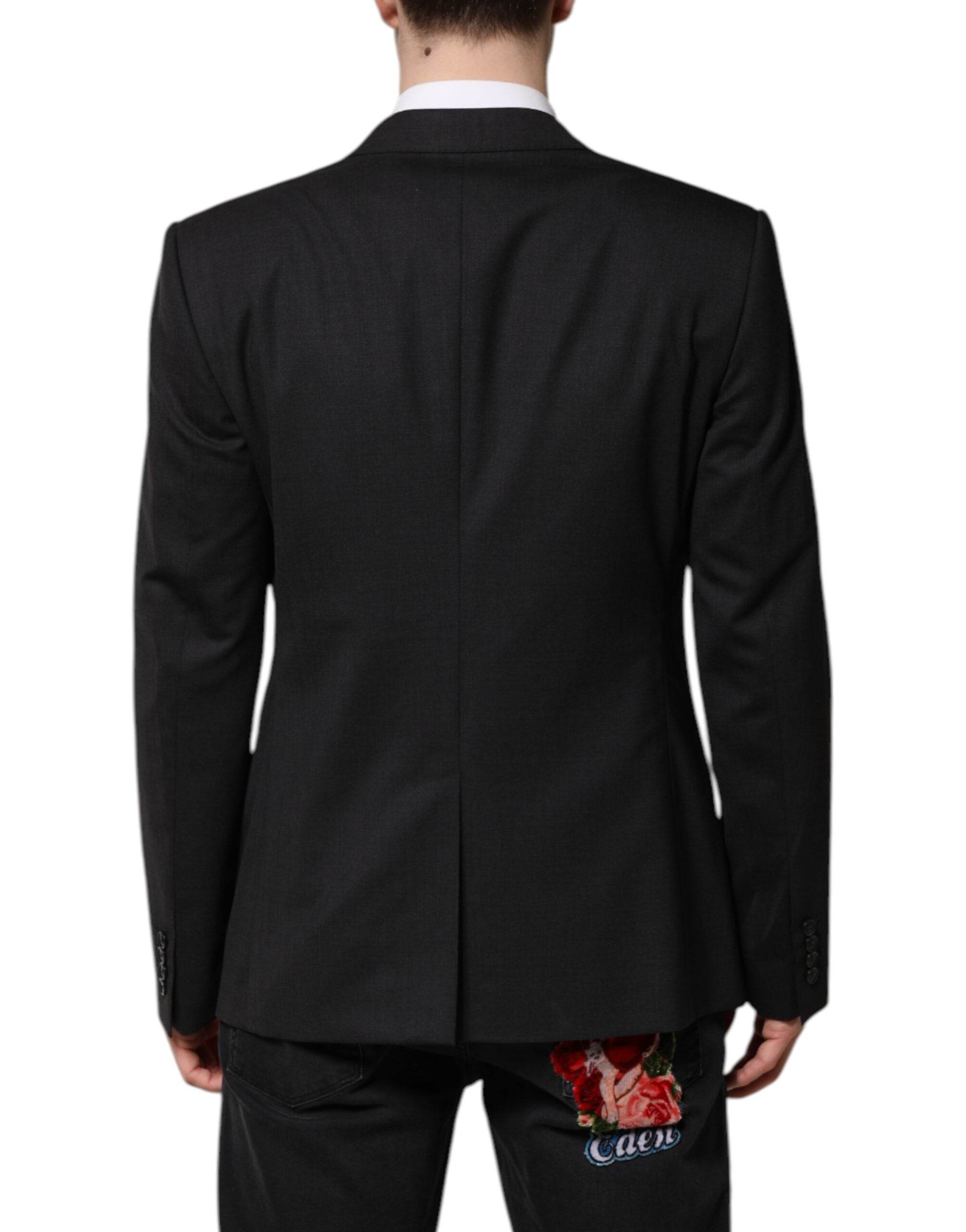 Dolce & Gabbana Dark Gray MARTINI Single Breasted Jacket - Hilstor