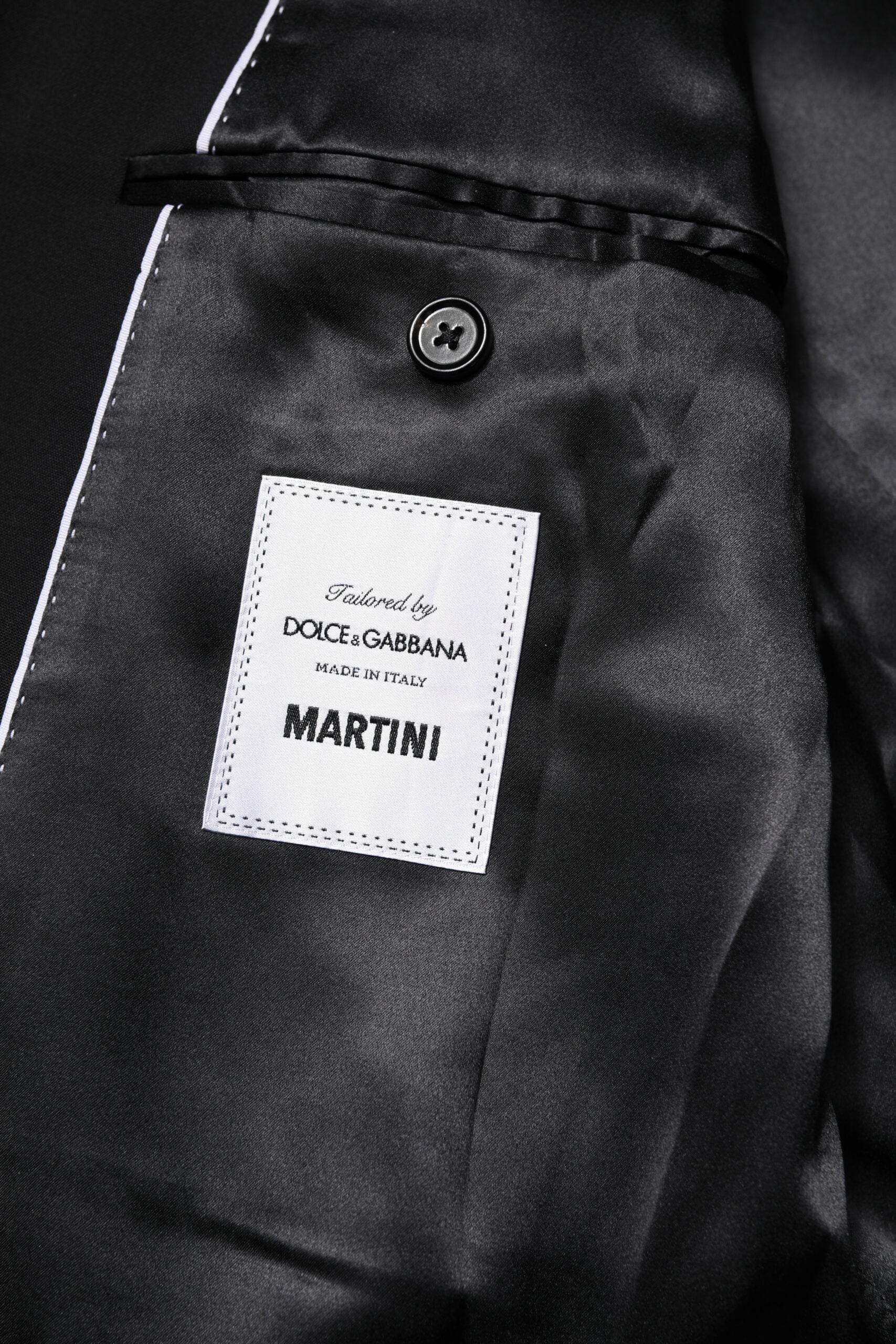 Dolce & Gabbana Black MARTINI Double Breasted Suit Jacket - Hilstor