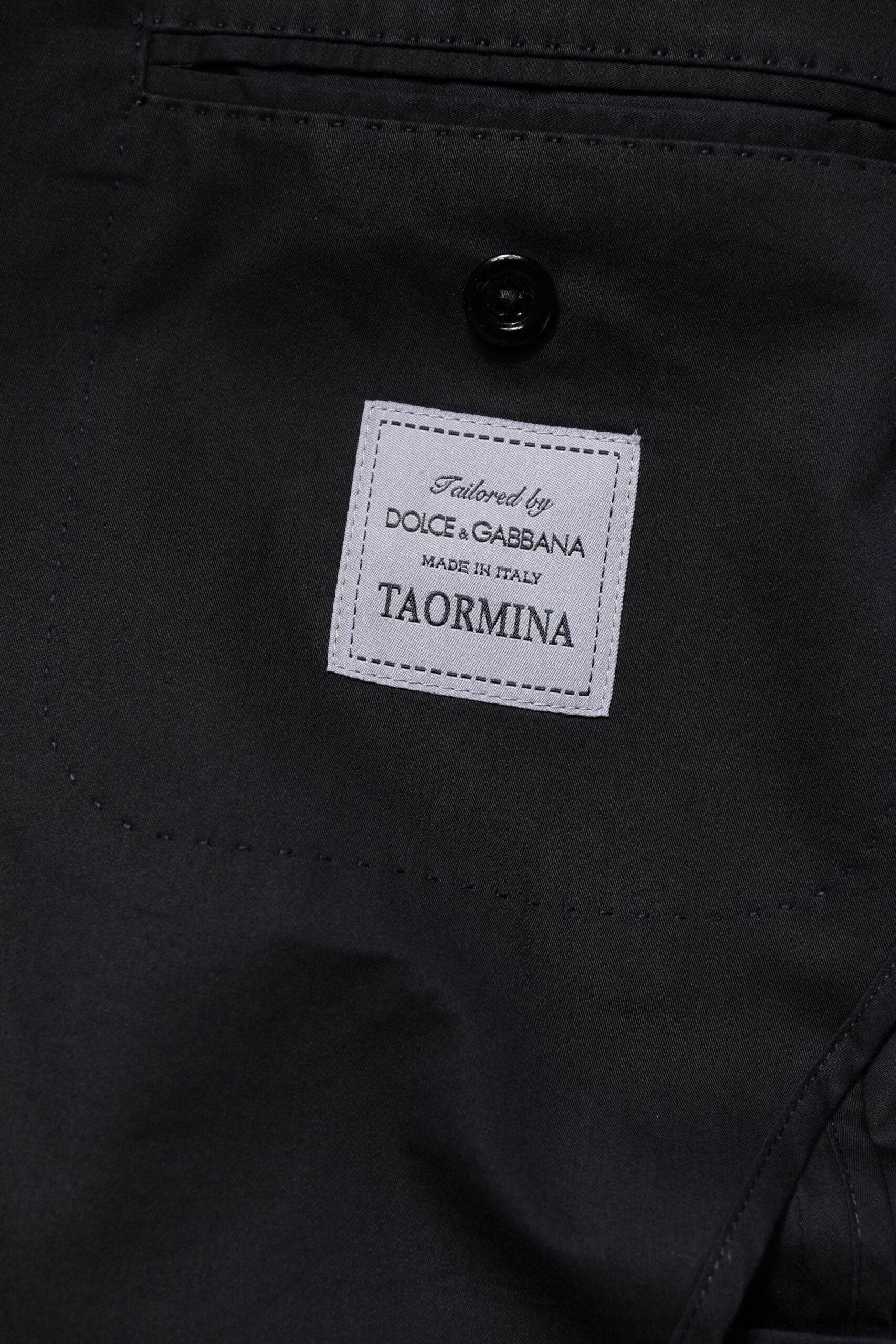 Dolce & Gabbana Dark Blue TAORMINA Cotton Blazer Suit Jacket - Hilstor