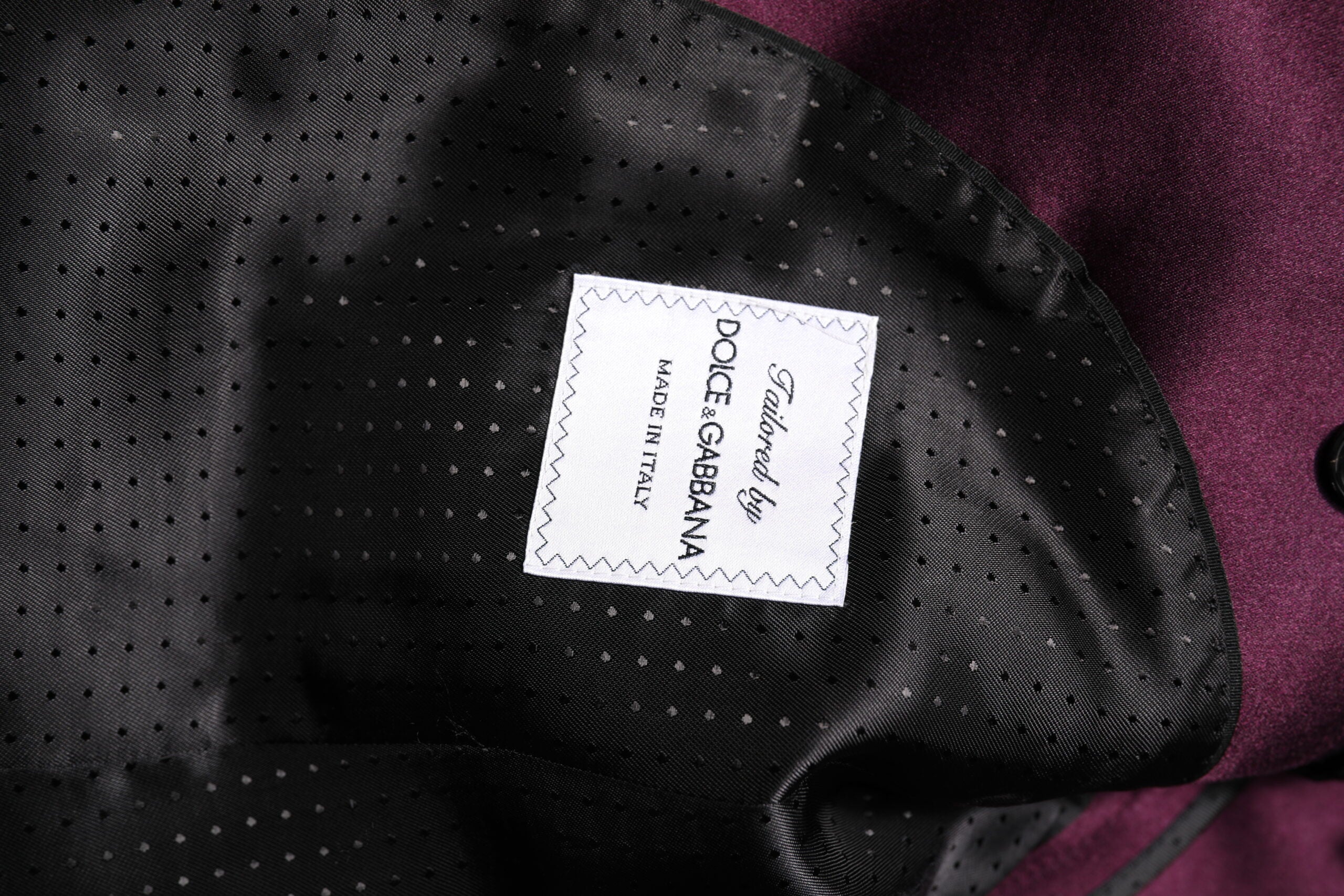 Dolce &amp; Gabbana Mørkelilla Silke 3-delt Enkeltradet Habitat