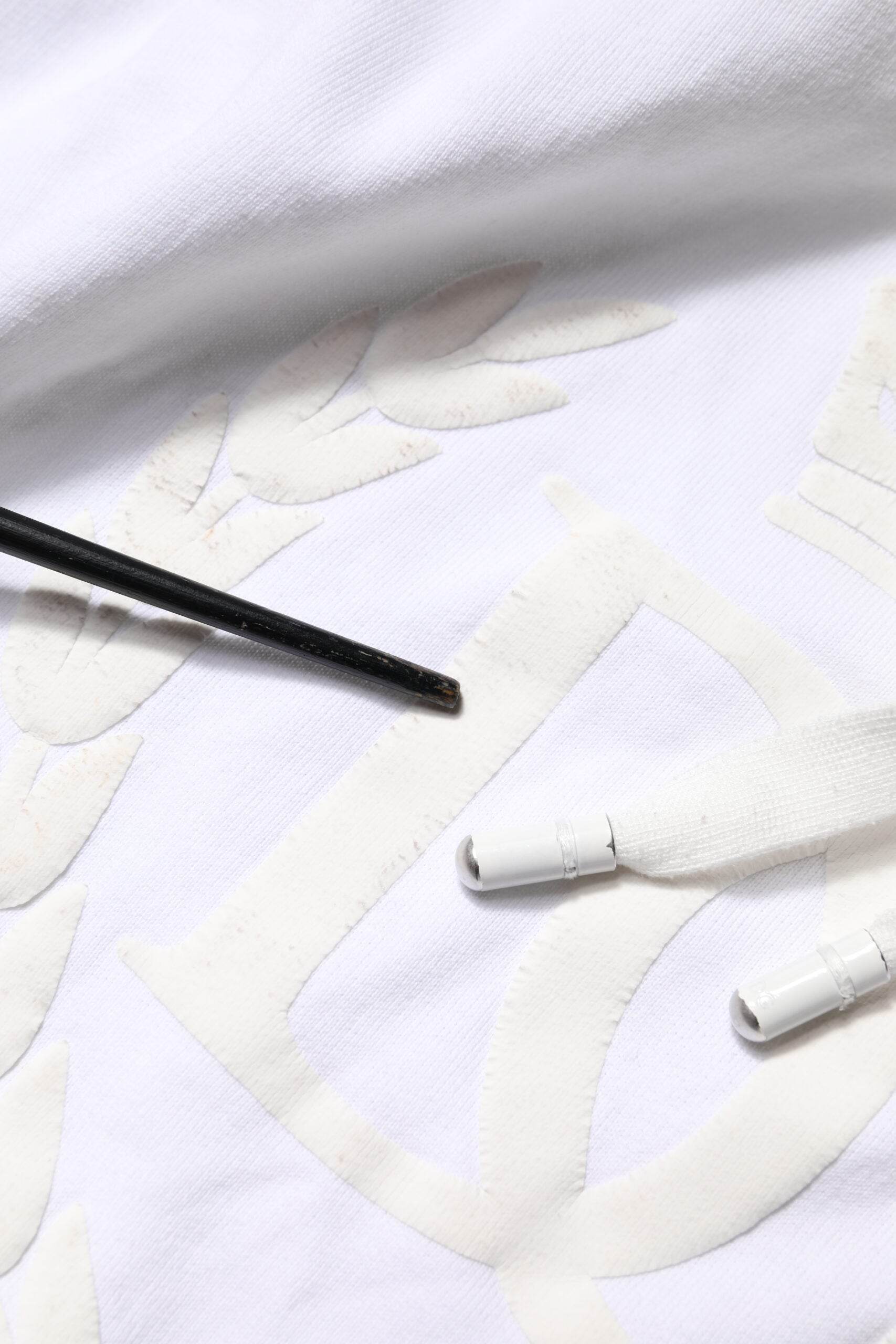 Dolce & Gabbana White Embossed Logo Hooded Sweatshirt Sweater - Hilstor