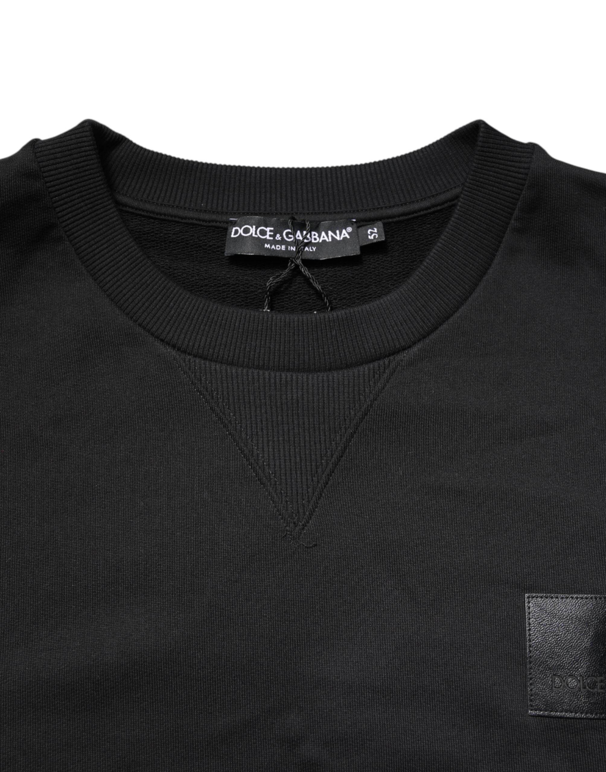Dolce & Gabbana Black DG Logo Crew Neck Sweatshirt Sweater - Hilstor