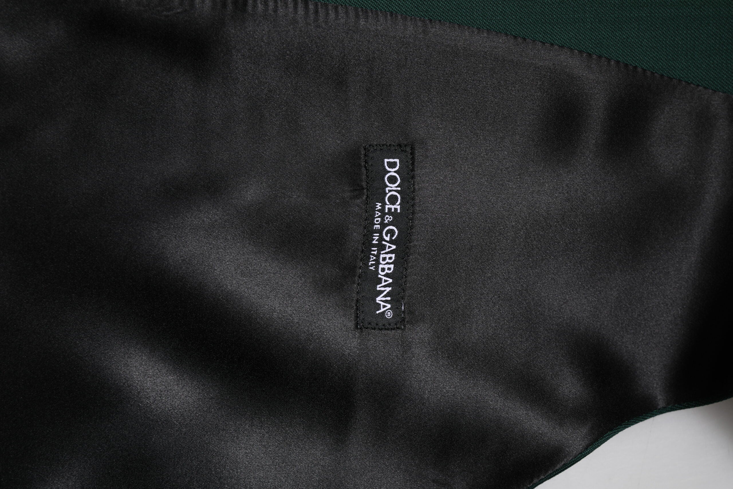 Dolce &amp; Gabbana Grön Ullklänning Formell Herrväst