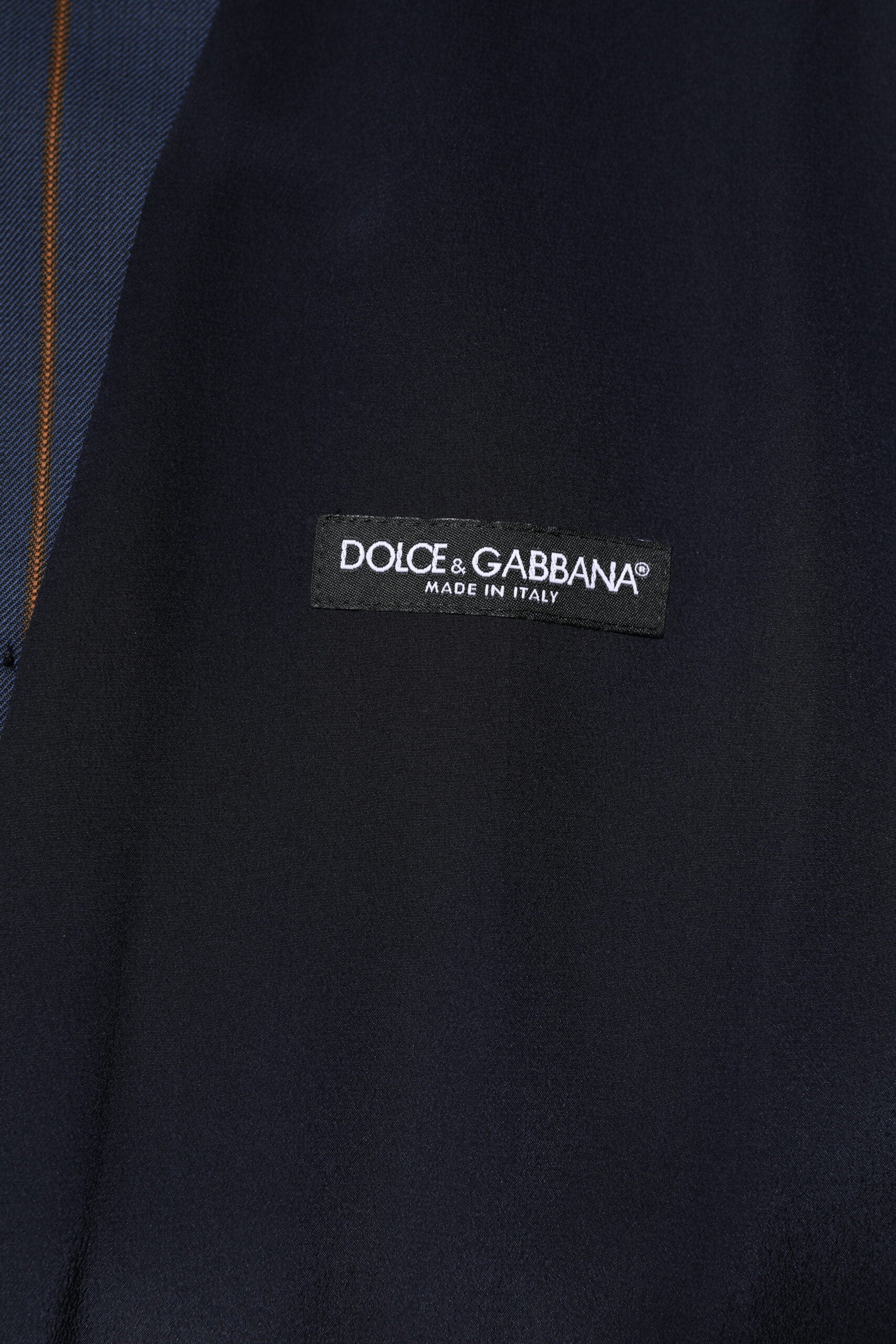 Dolce &amp; Gabbana Blårandig Ull Formell Väst Herr