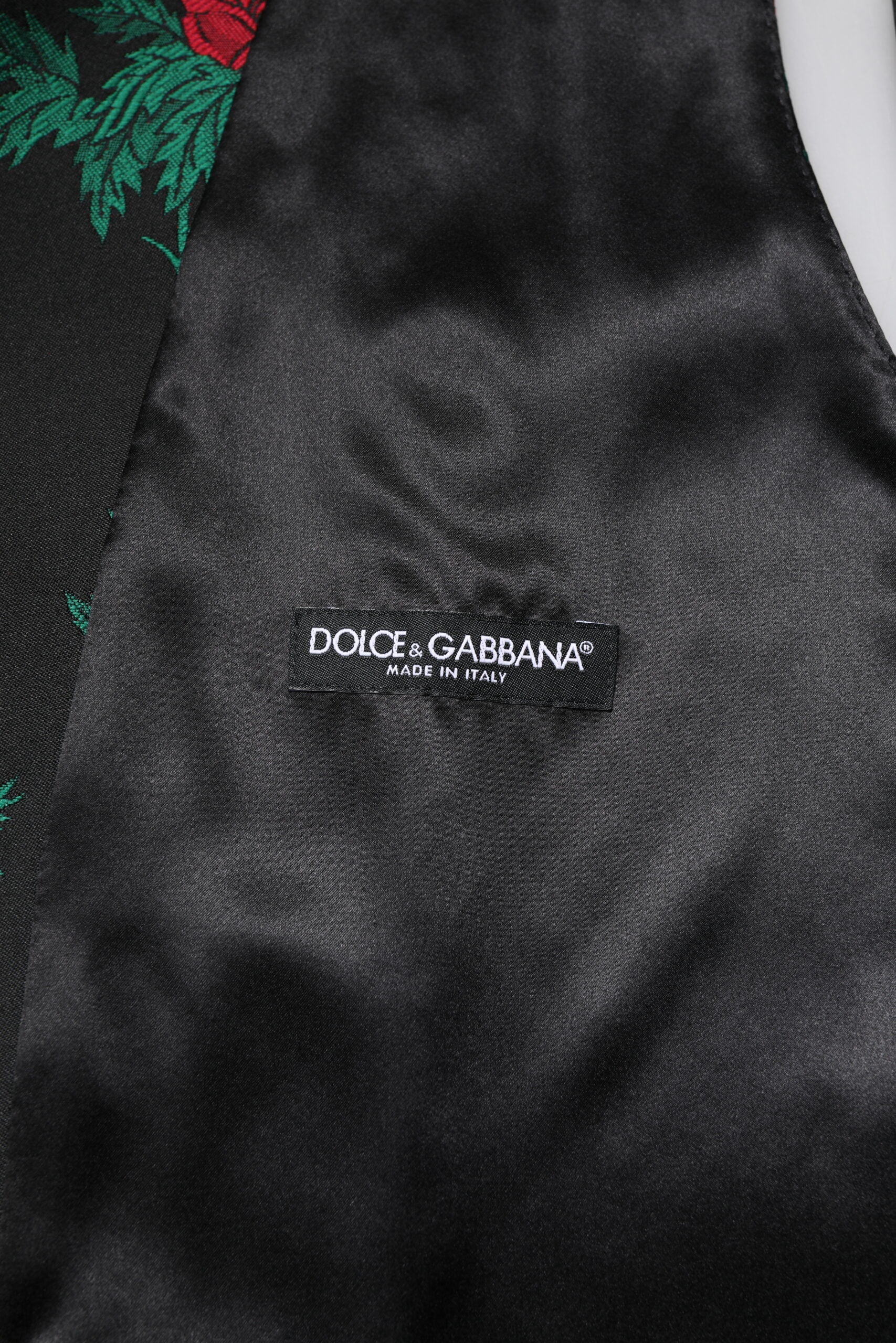 Dolce &amp; Gabbana Rød Blomsterbrokade Formel Herrevest