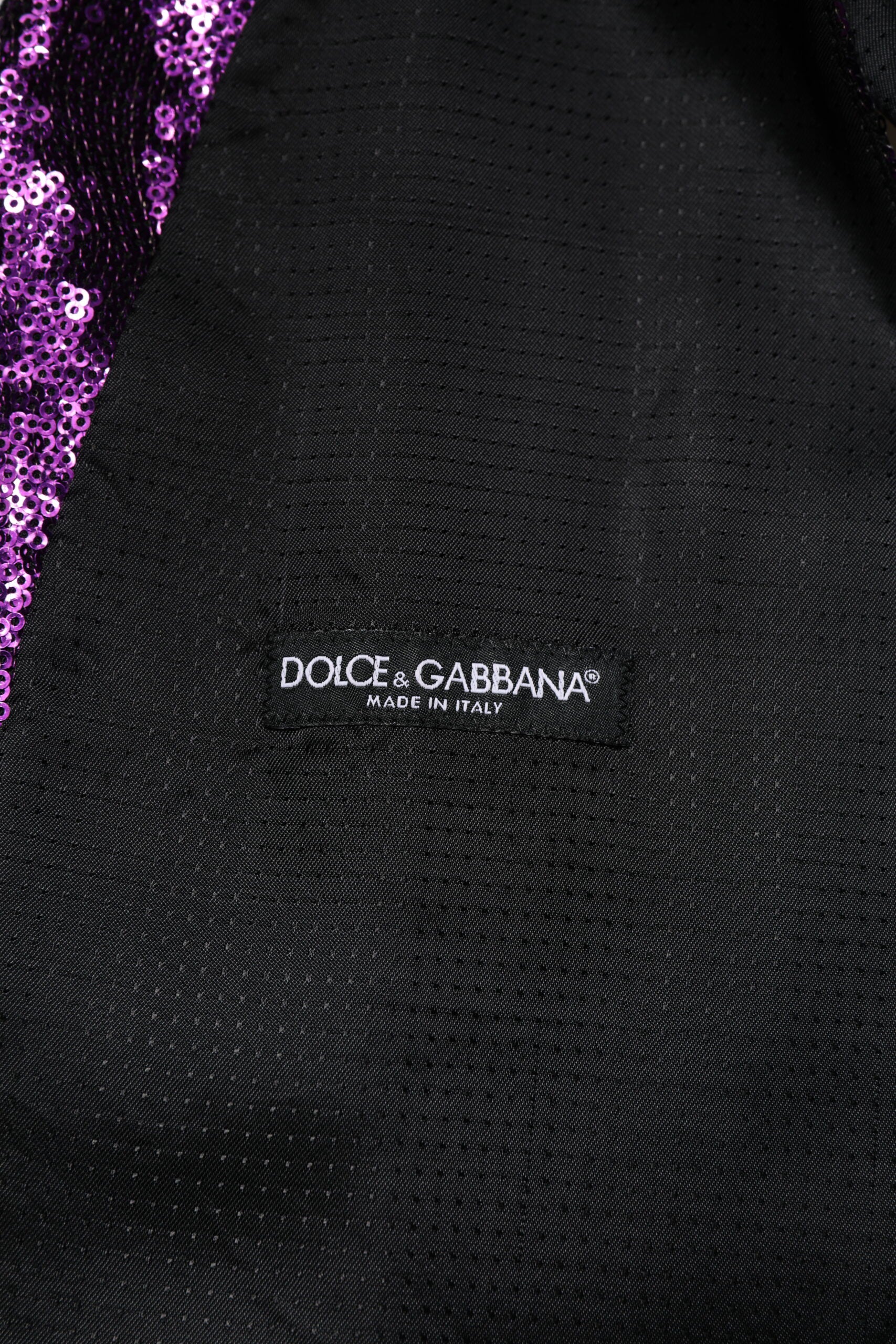 Dolce &amp; Gabbana Lilla Pailletkjole Formel Vest