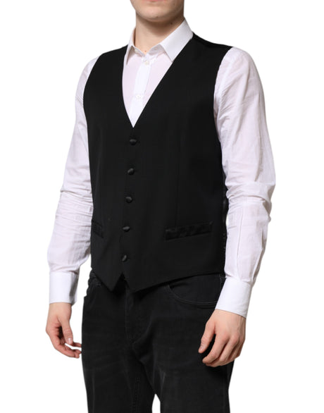 Dolce &amp; Gabbana Sort Uldkjole Formel Herrevest
