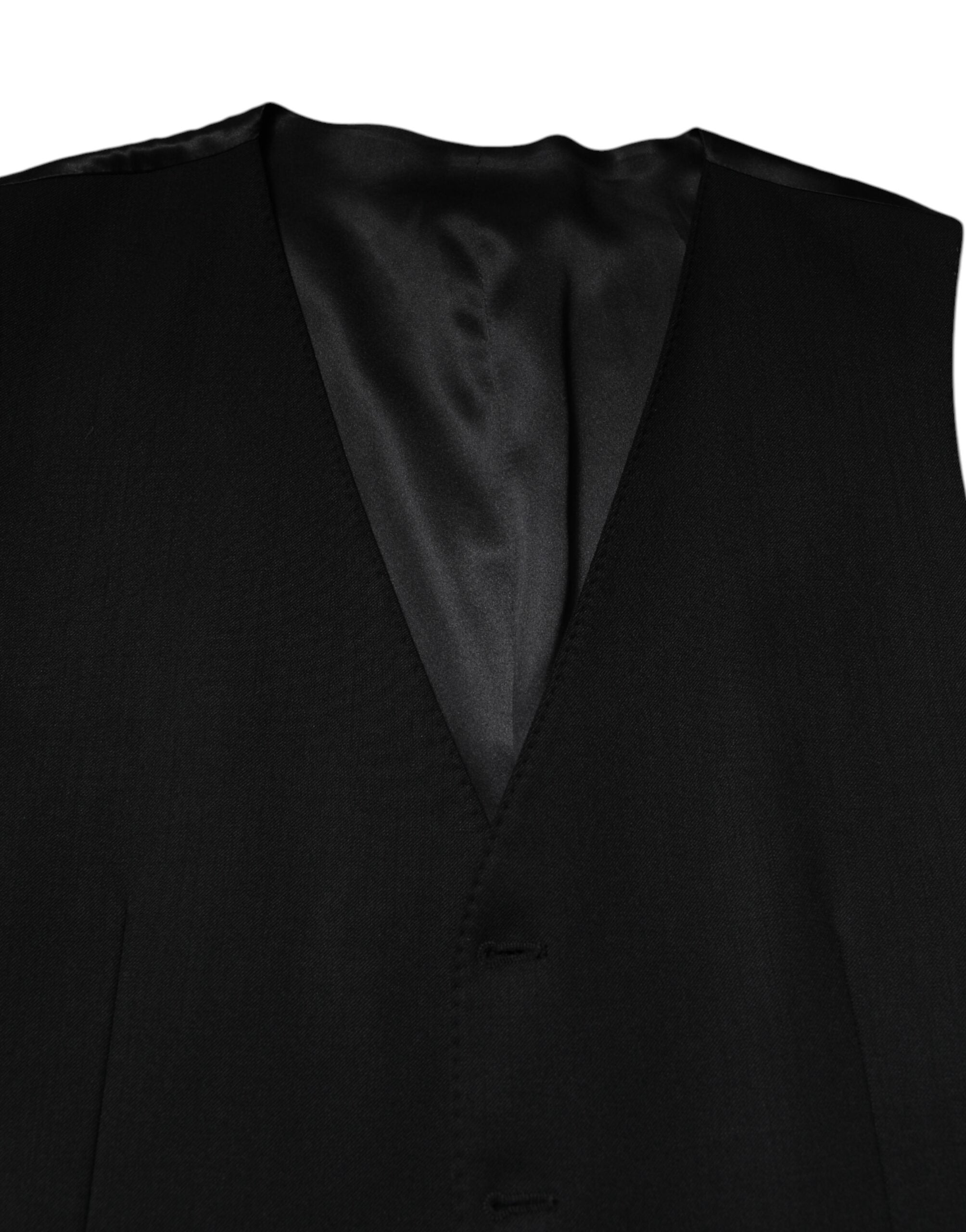 Dolce &amp; Gabbana Sort Uldkjole Formel Herrevest