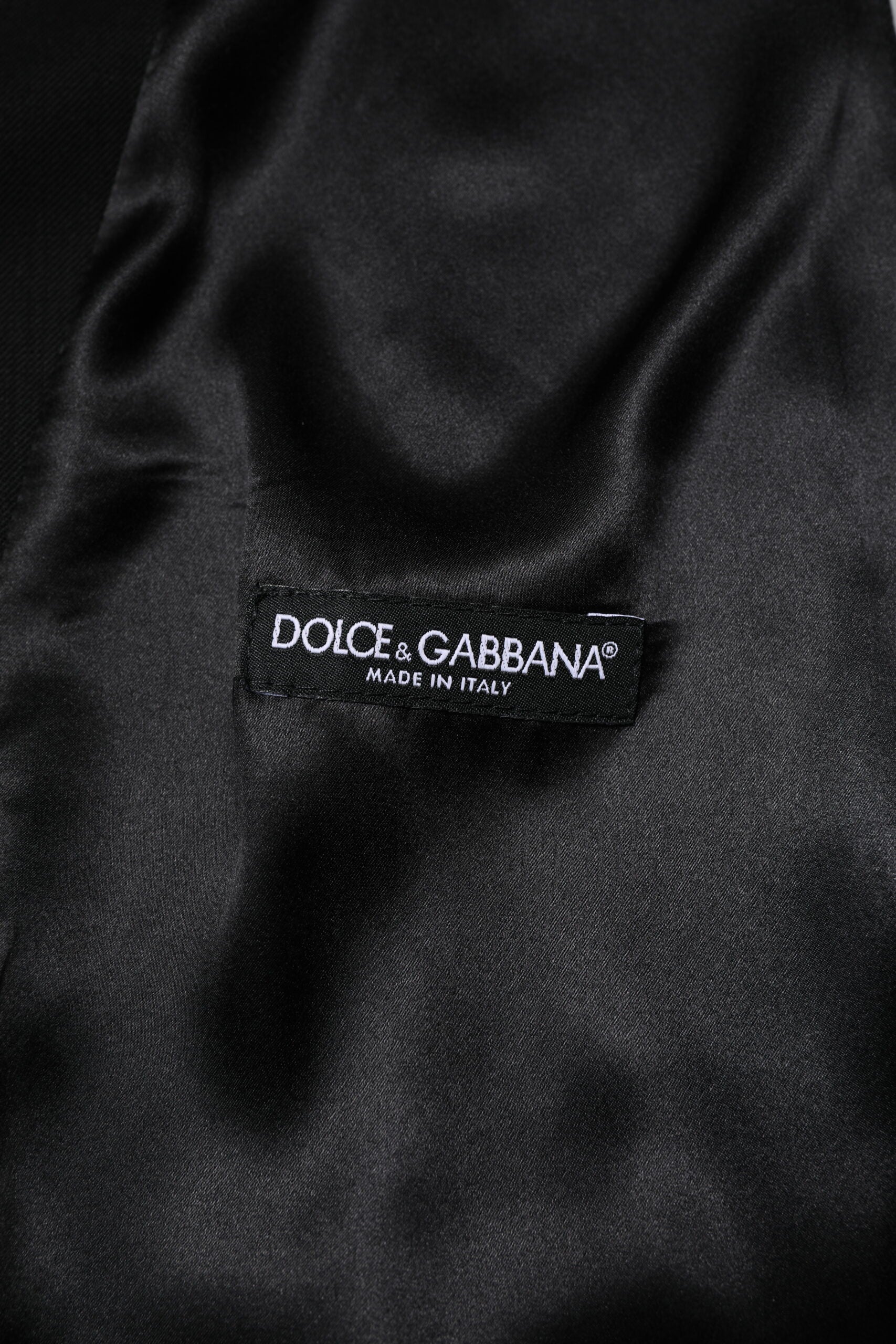 Dolce &amp; Gabbana Sort Uldkjole Formel Herrevest