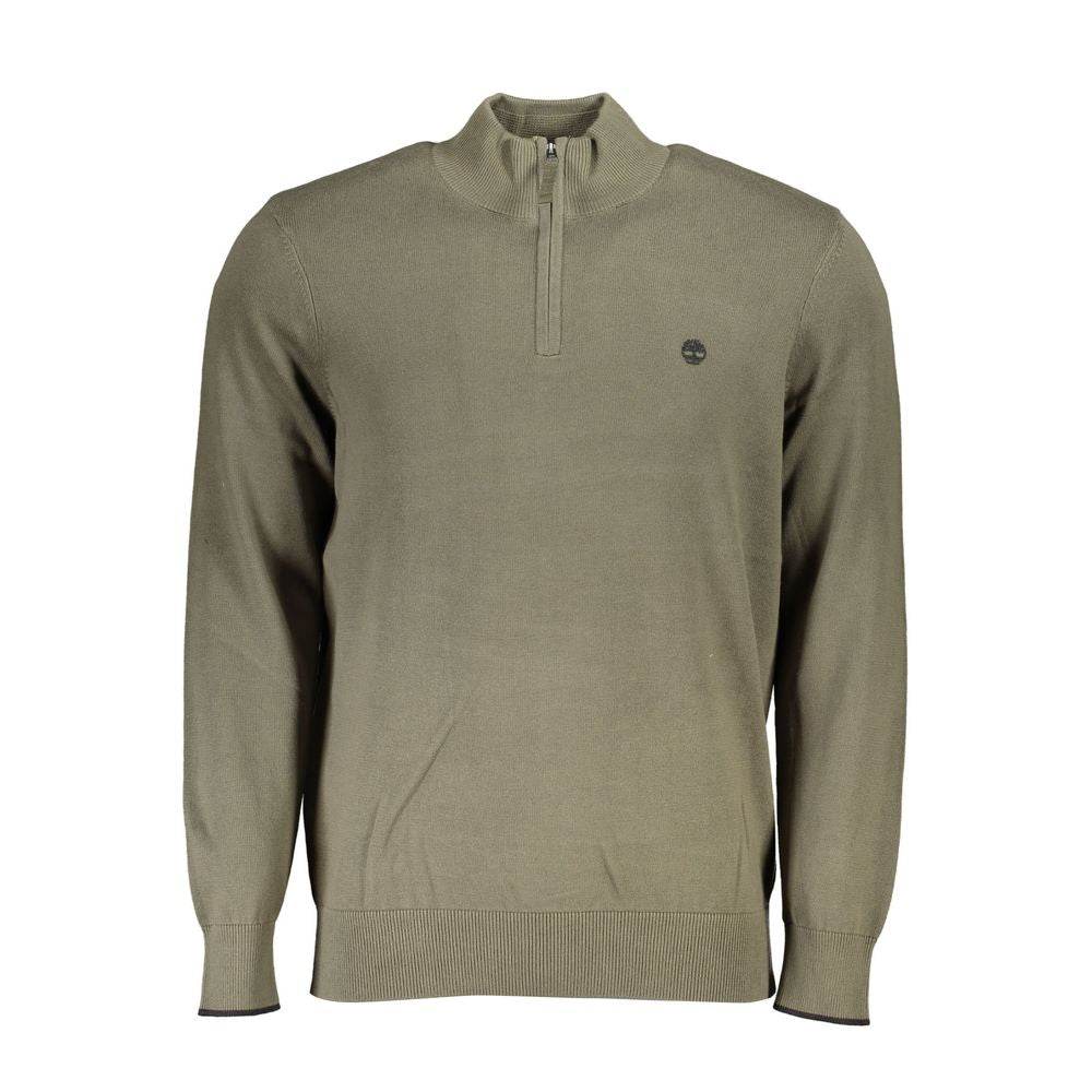 Timberland Organic Cotton Half Zip Sweater - Lush Green - Hilstor