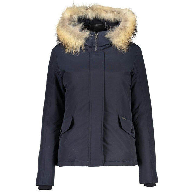 Woolrich Blue Cotton Jackets & Coat - Hilstor