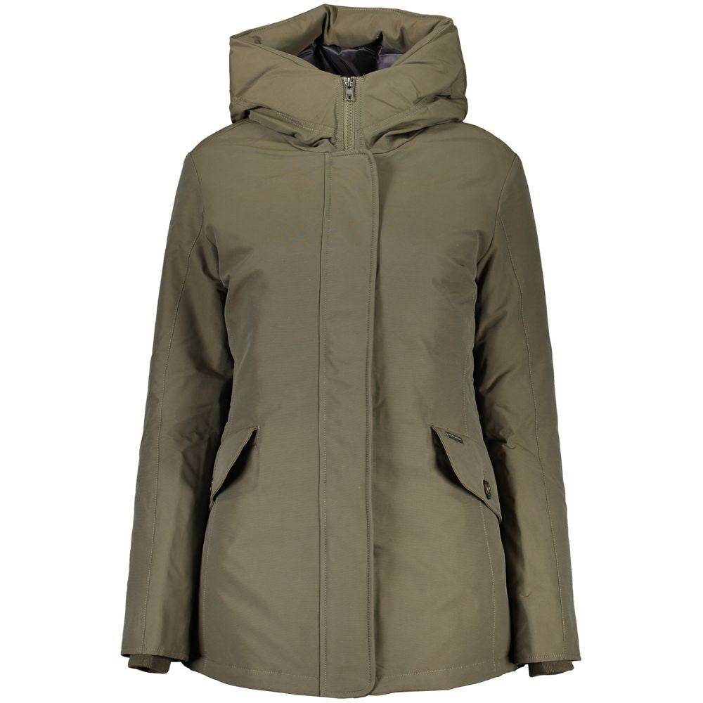 Woolrich Green Cotton Jackets & Coat - Hilstor
