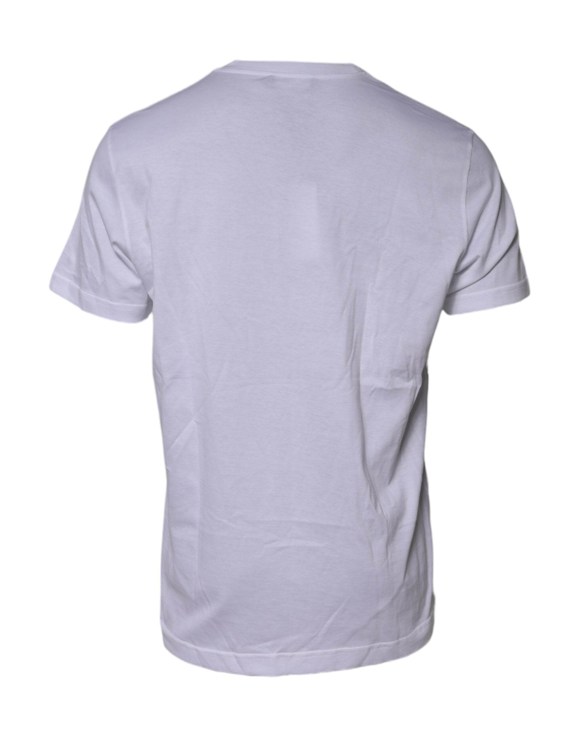 Dolce & Gabbana White DG LOVE Patch Short Sleeves T-shirt - Hilstor