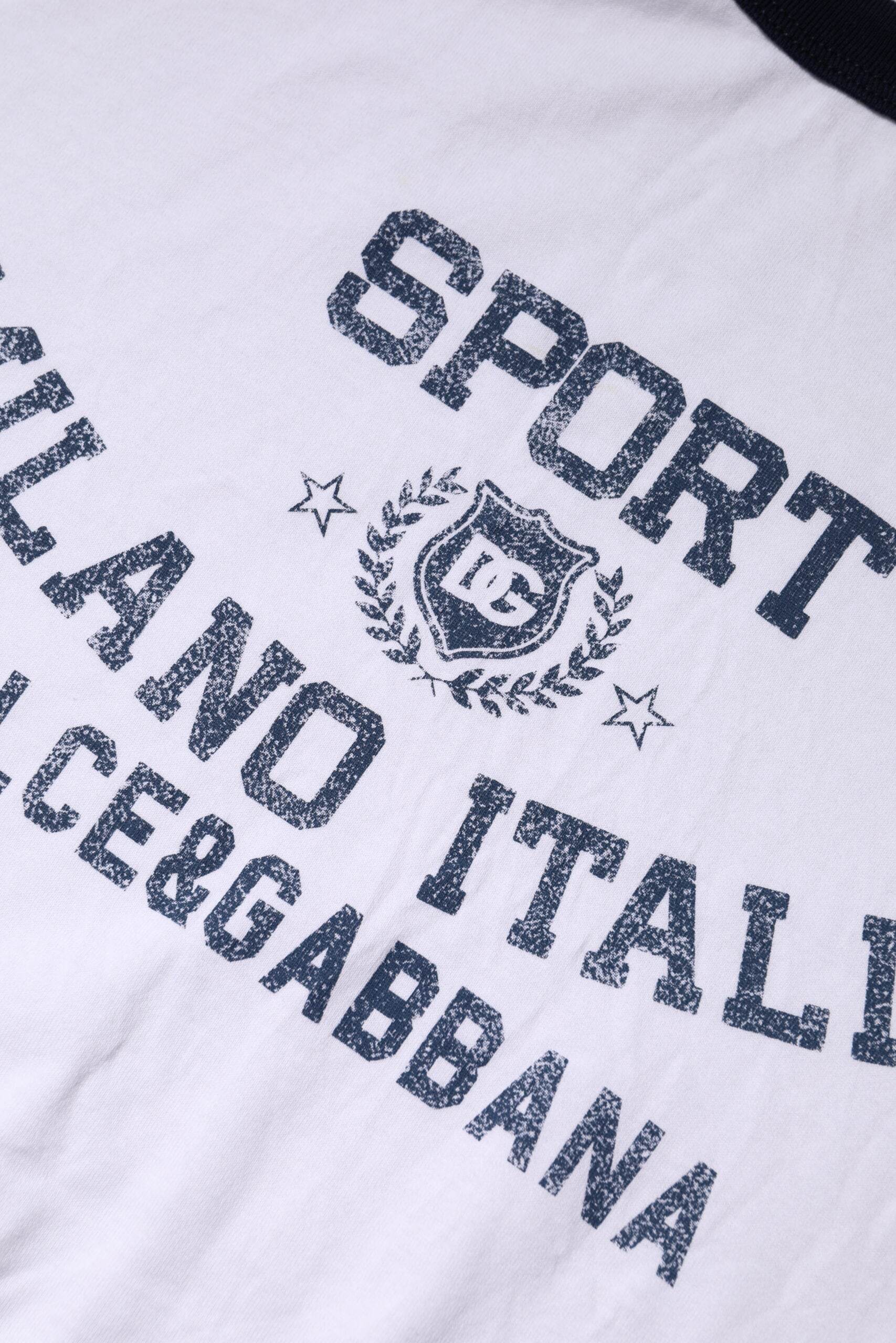 Dolce & Gabbana White DG Logo Print Short Sleeve T-shirt - Hilstor