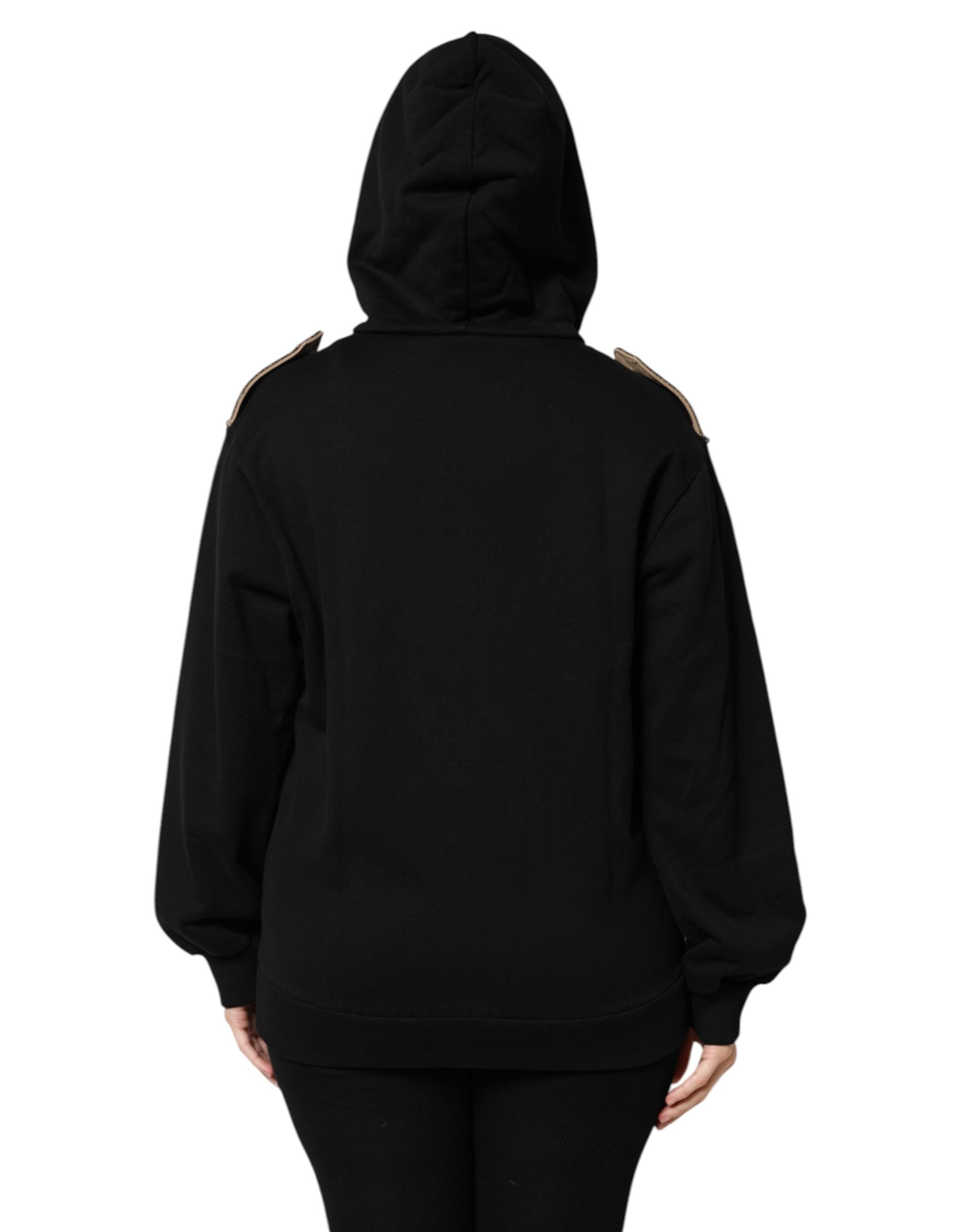 Dolce &amp; Gabbana Sort Logo Hættetrøje med Lynlås