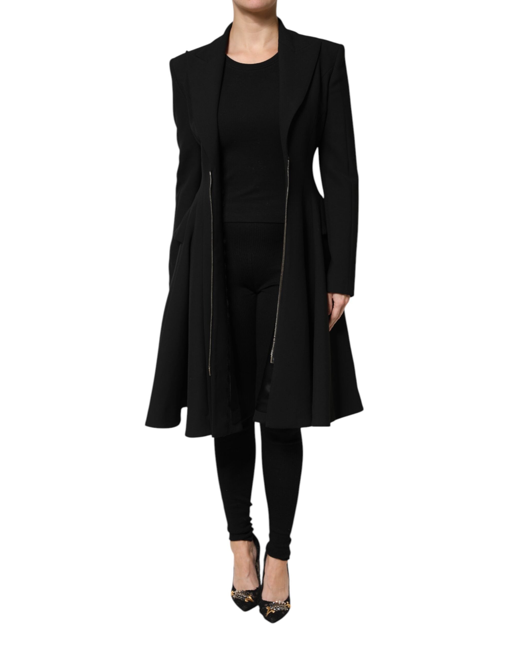 Les Hommes Sort Polyester Enkeltradet Trenchcoat Jakke