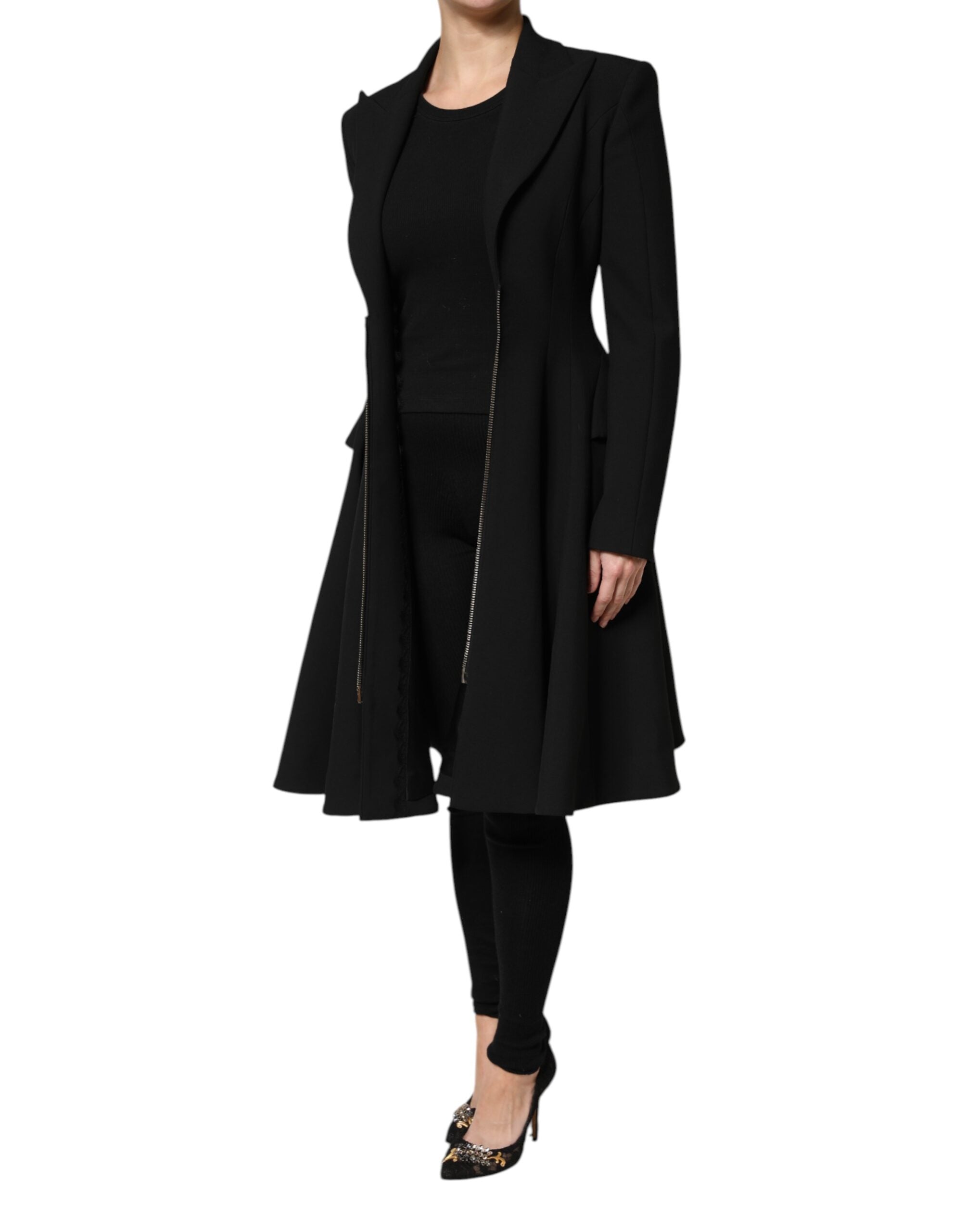 Les Hommes Sort Polyester Enkeltradet Trenchcoat Jakke