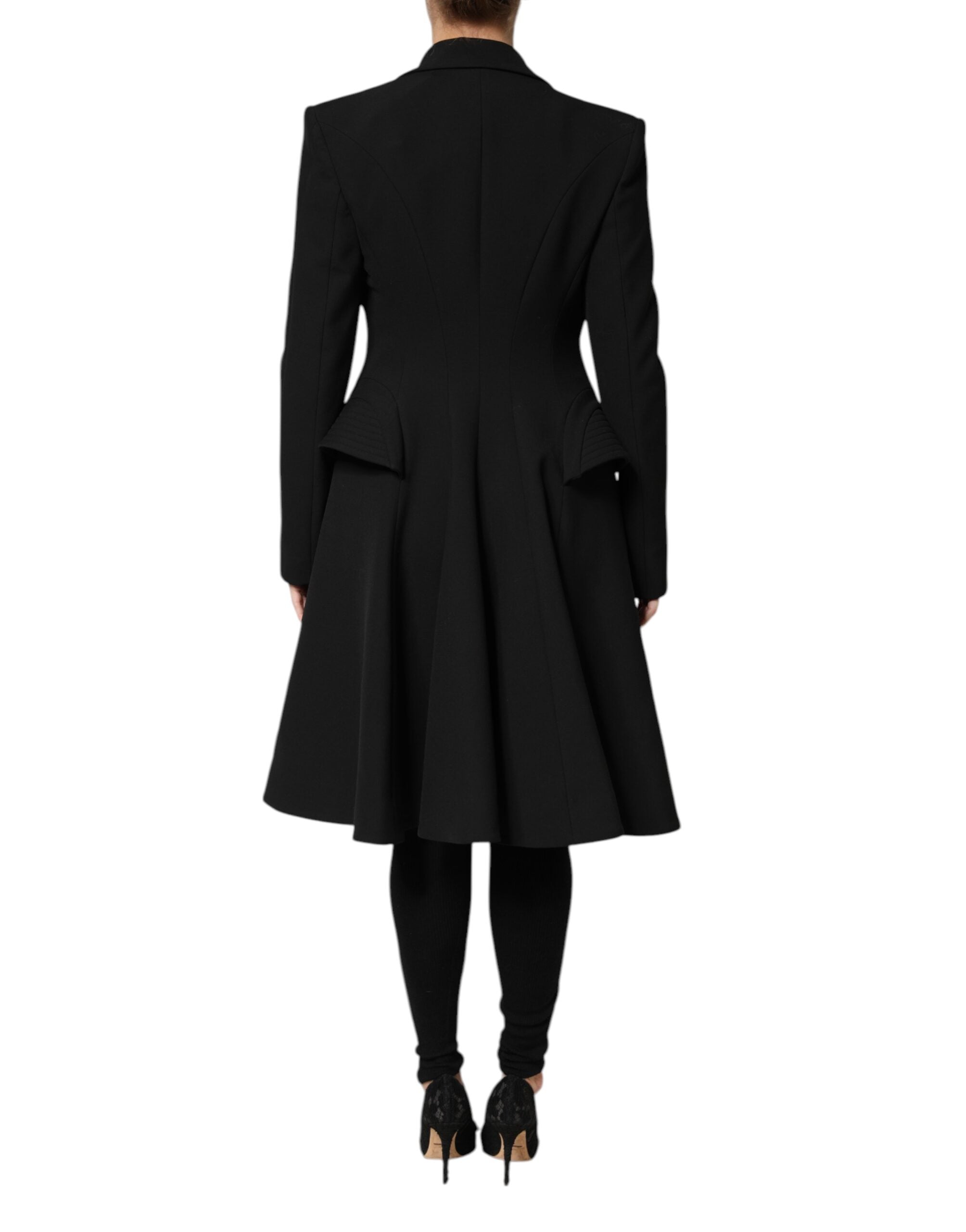 Les Hommes Sort Polyester Enkeltradet Trenchcoat Jakke