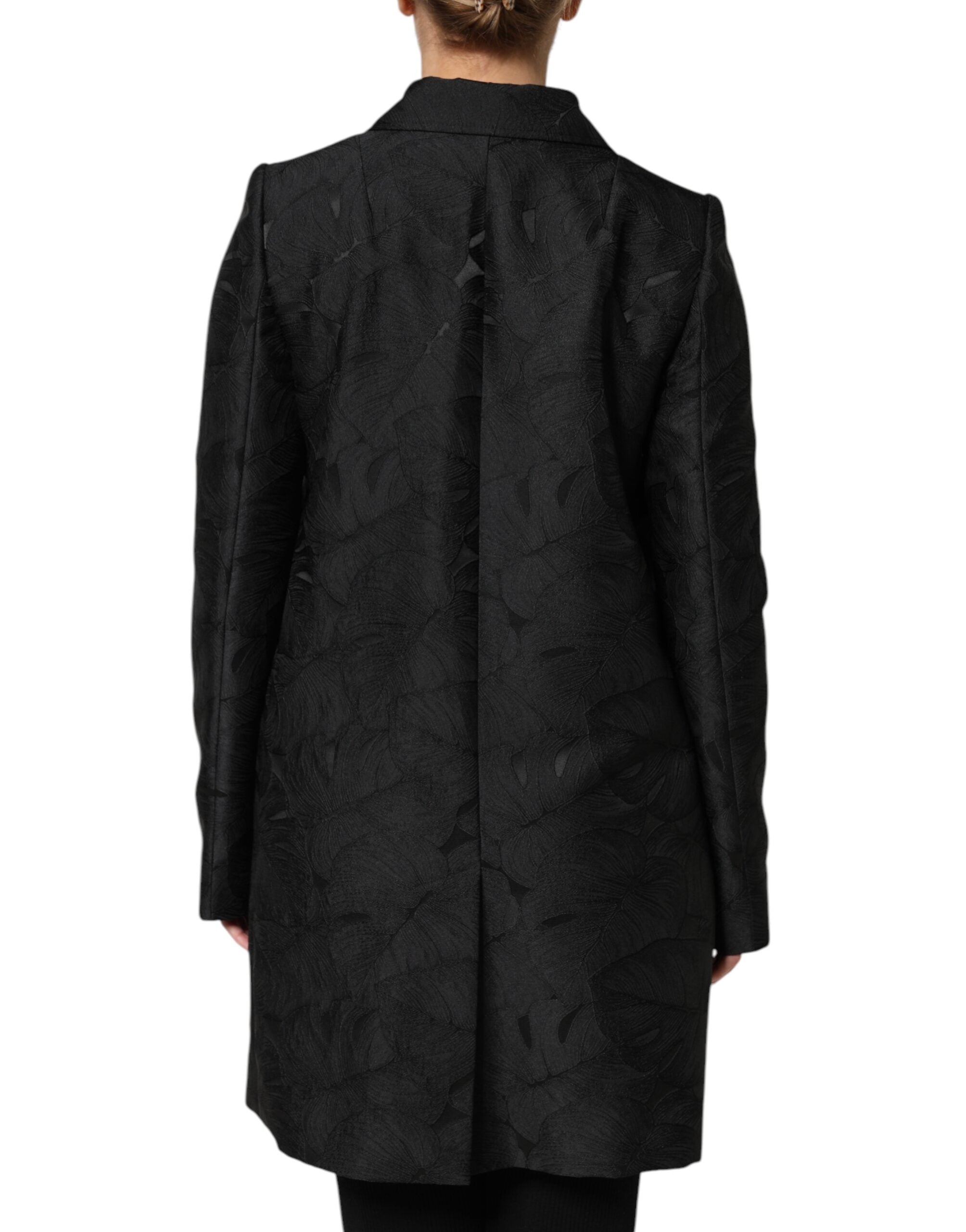 Dolce &amp; Gabbana sort enkeltradet trenchcoat-jakke
