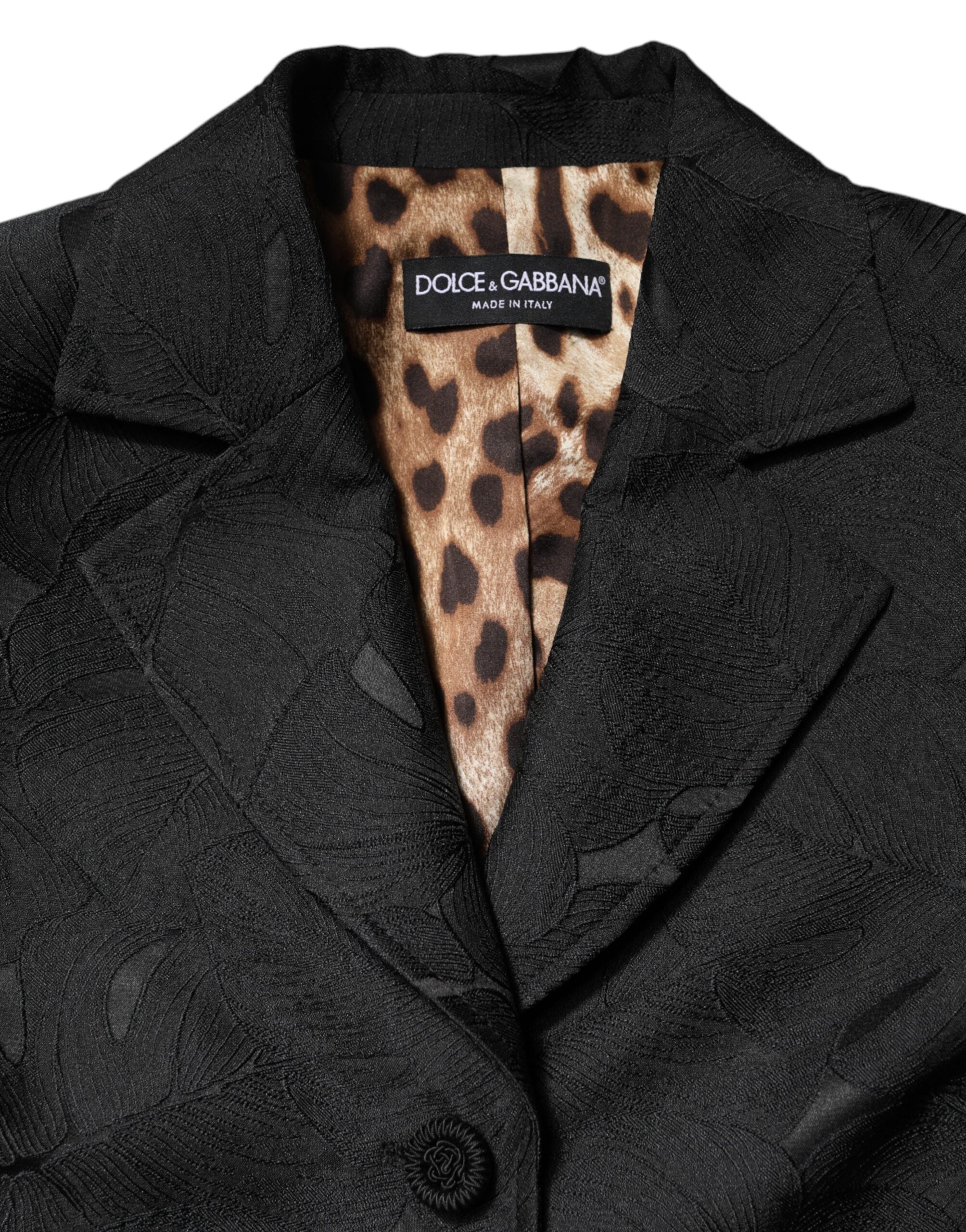 Dolce &amp; Gabbana sort enkeltradet trenchcoat-jakke