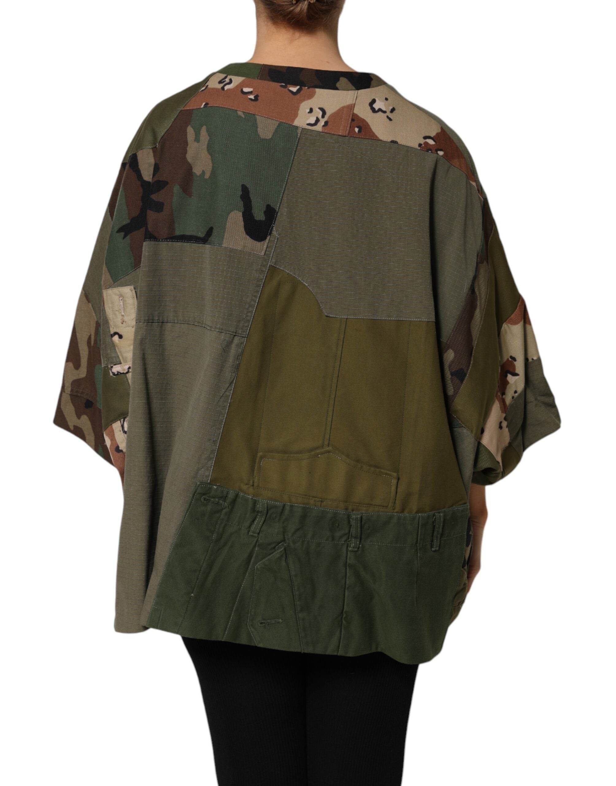 Dolce & Gabbana Multicolor Camouflage Oversized Top T-shirt - Hilstor