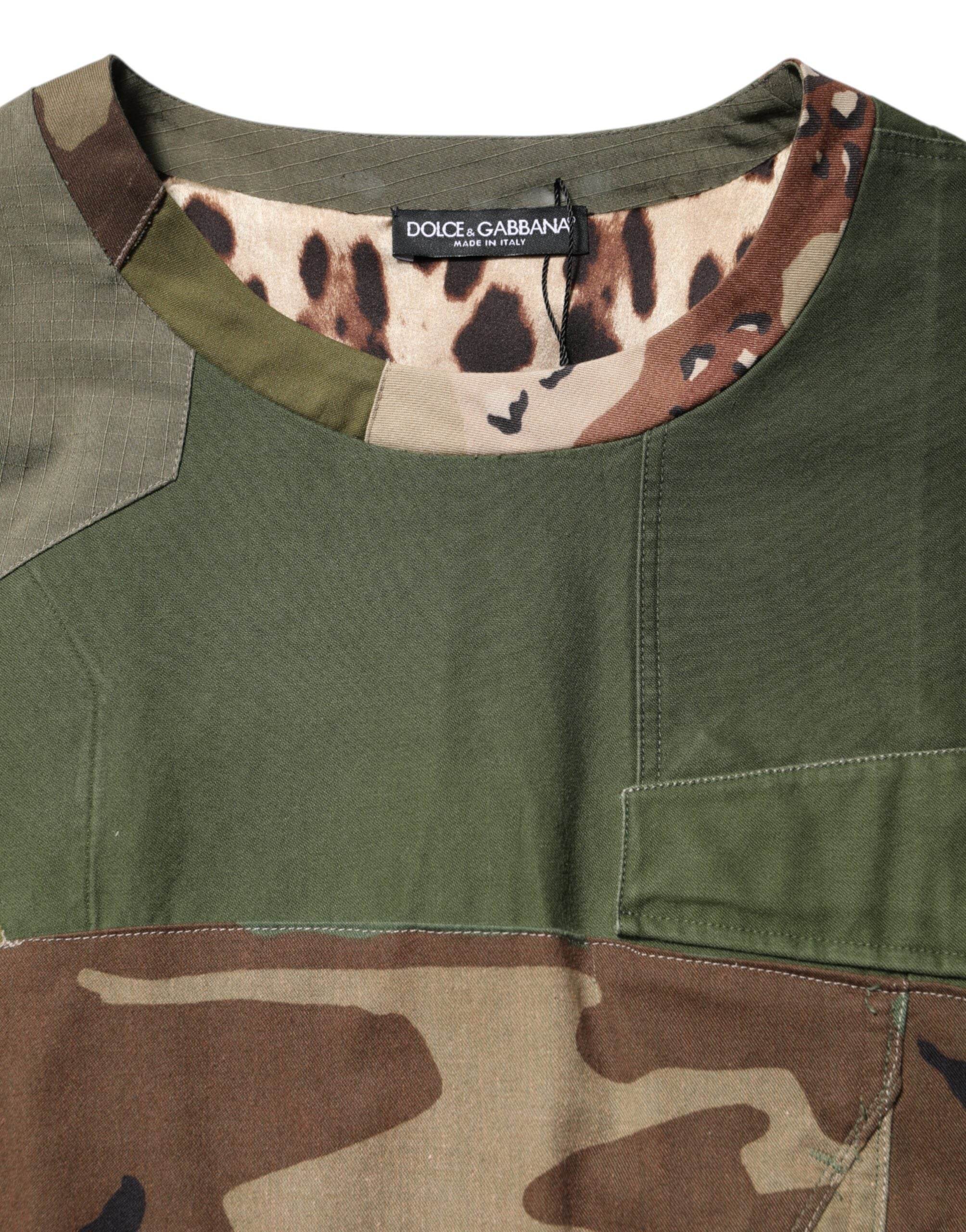 Dolce & Gabbana Multicolor Camouflage Oversized Top T-shirt - Hilstor