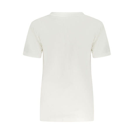 Converse White Cotton Women T-Shirt