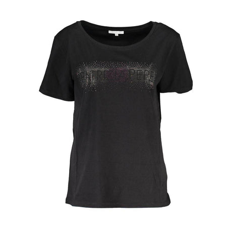 Patrizia Pepe Black Cotton Women T-Shirt - Hilstor