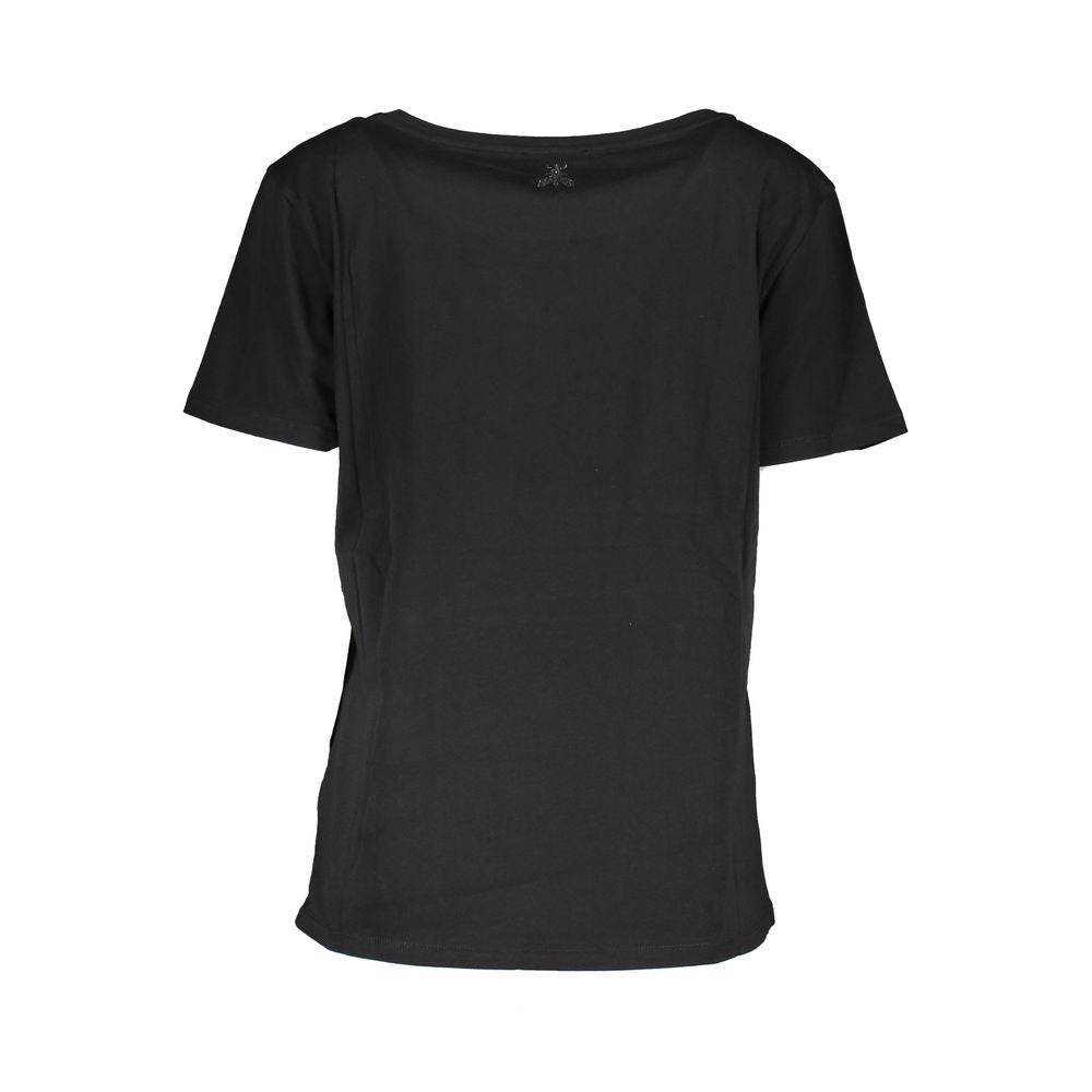 Patrizia Pepe Black Cotton Women T-Shirt - Hilstor