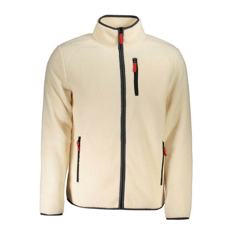 Norway 1963 Beige Polyester Men Sweater with Multiple Pockets - Hilstor