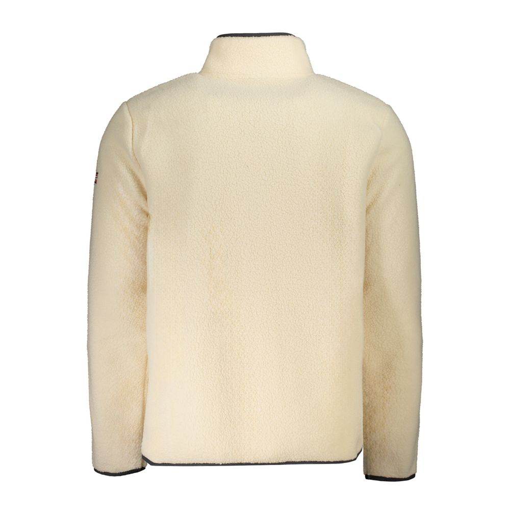 Norway 1963 Beige Polyester Men Sweater with Multiple Pockets - Hilstor
