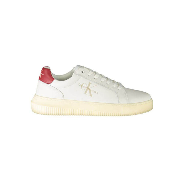 Calvin Klein White Polyester Sneaker - Hilstor