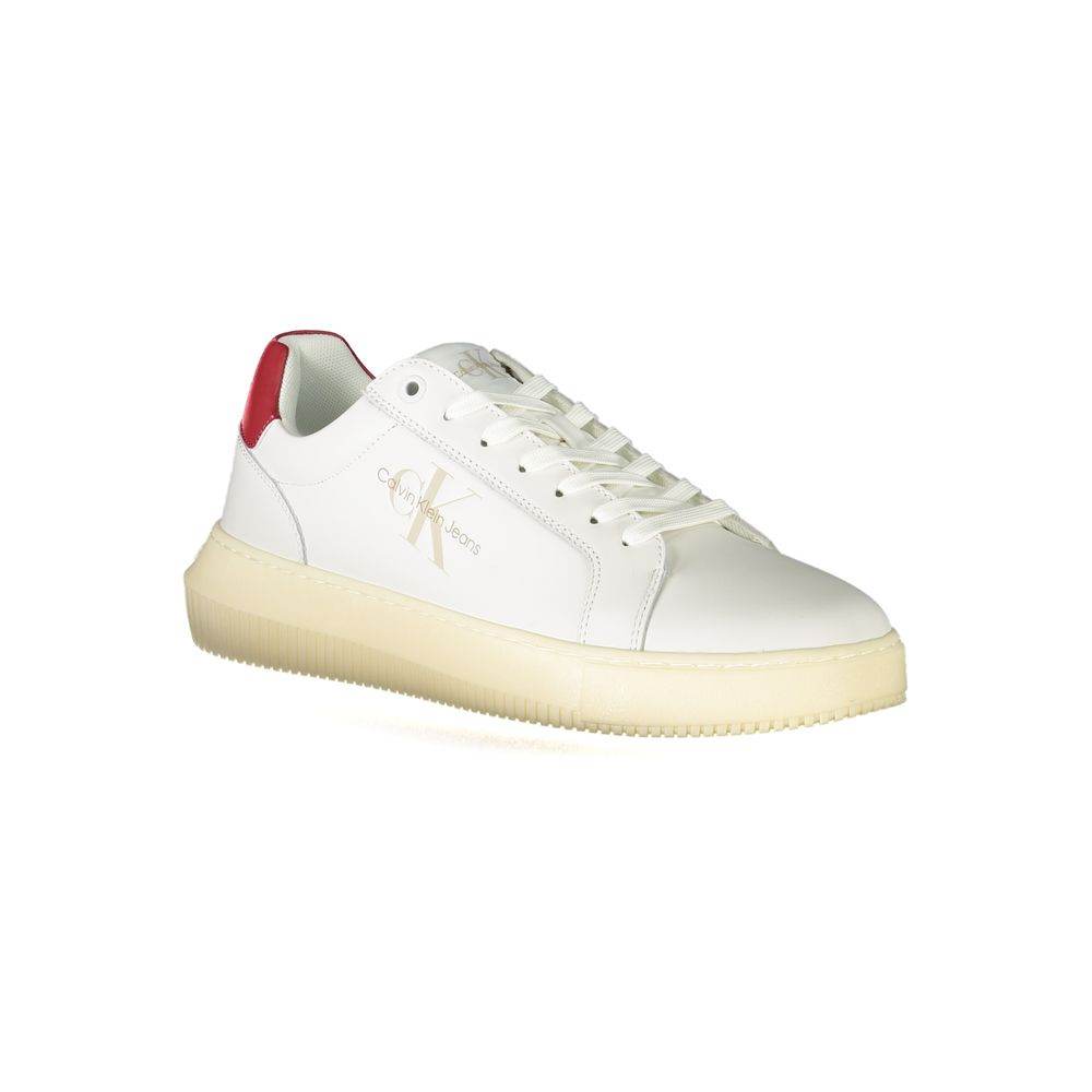 Calvin Klein White Polyester Sneaker - Hilstor