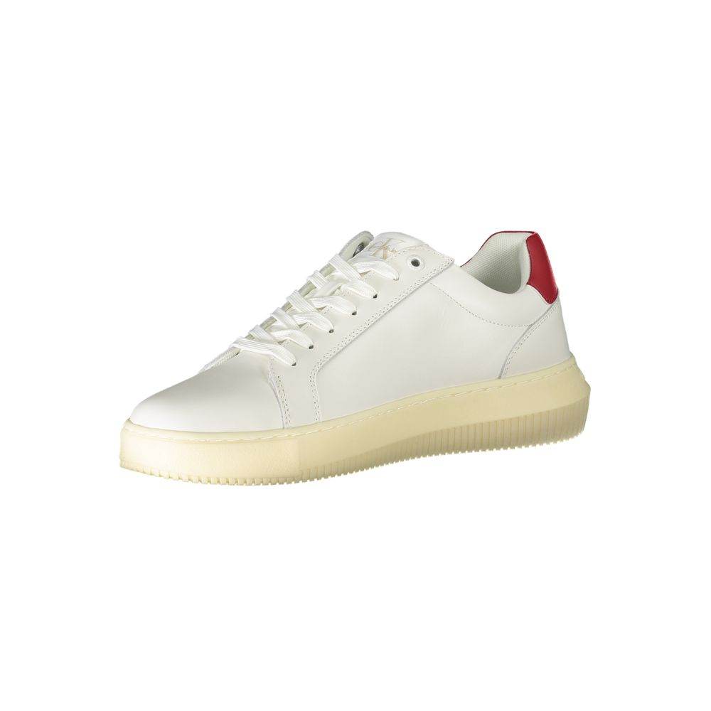 Calvin Klein White Polyester Sneaker - Hilstor